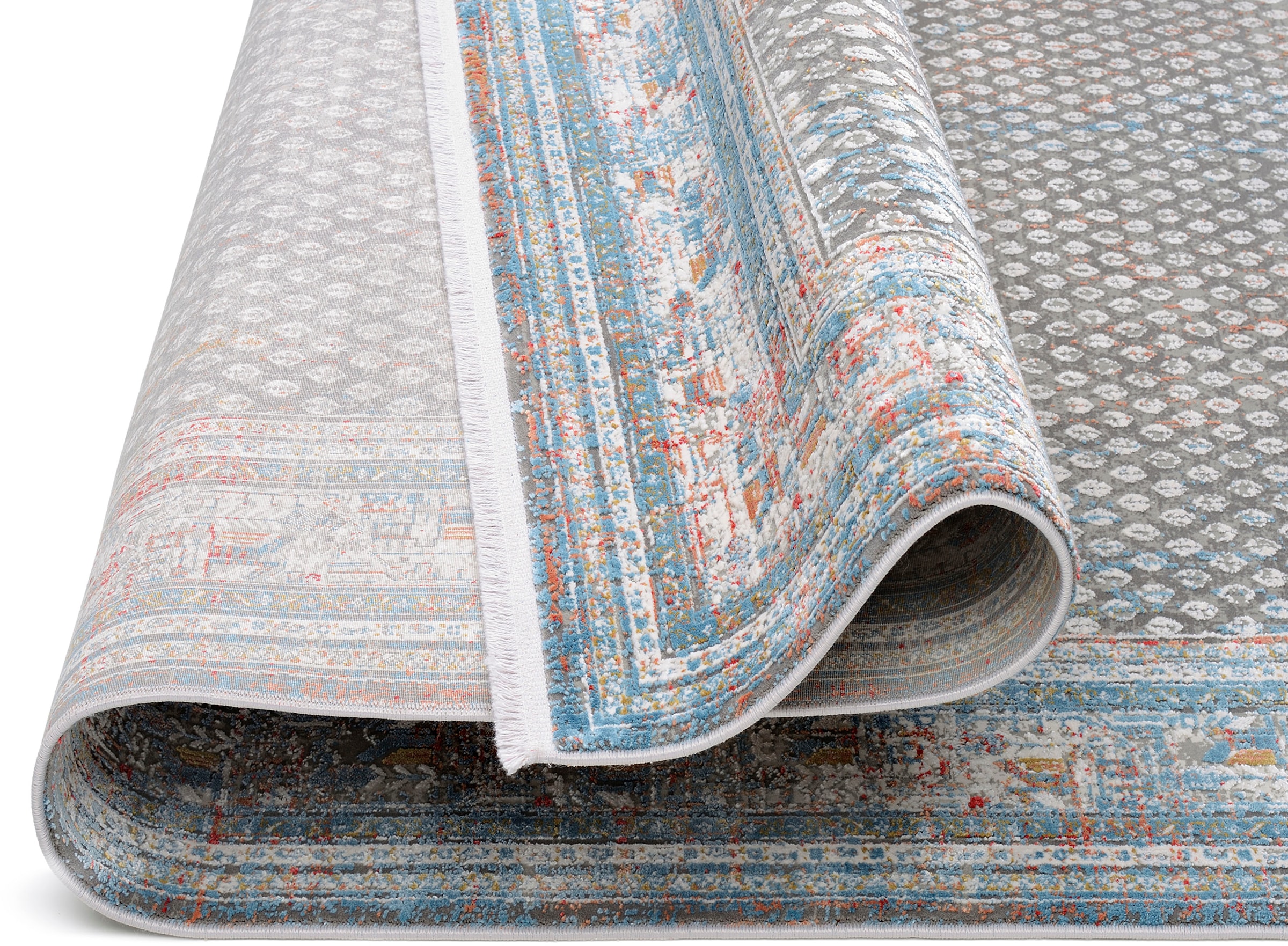 OCI DIE TEPPICHMARKE Tapis »BESTSELLER MIRI« Rectangulaire 8 mm Höhe Vintage Optik mit feinem Glanz und feinen Fransen, Wohnzimmer