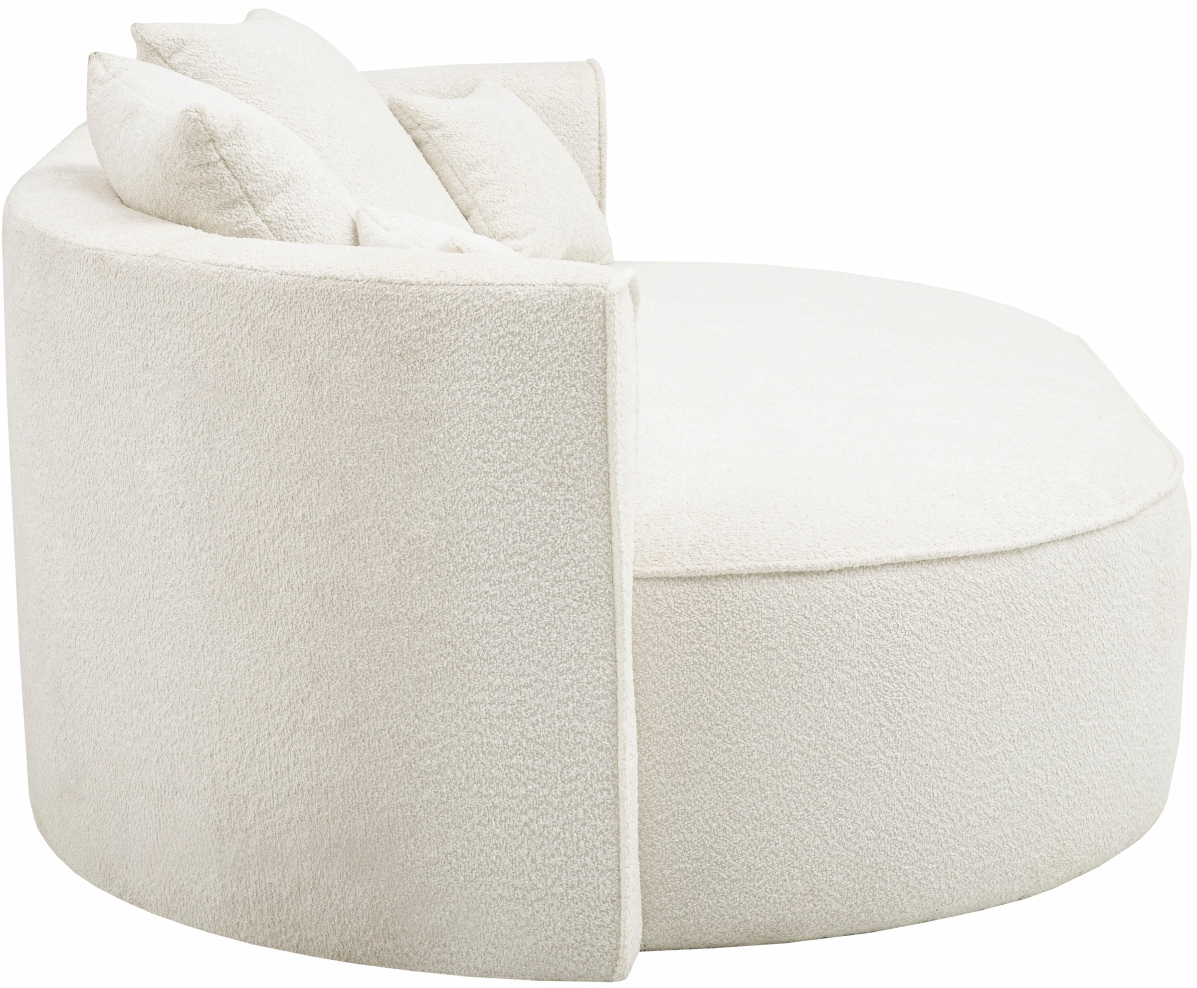 LeGer Home by Lena Gercke 2,5-Sitzer »ISALIE Bouclé, rundes Loungesofa, mit Kissen, perfekt gepolstert« moderne Stoffe, mit 4 Zierkissen, extra grosse Sitzfläche