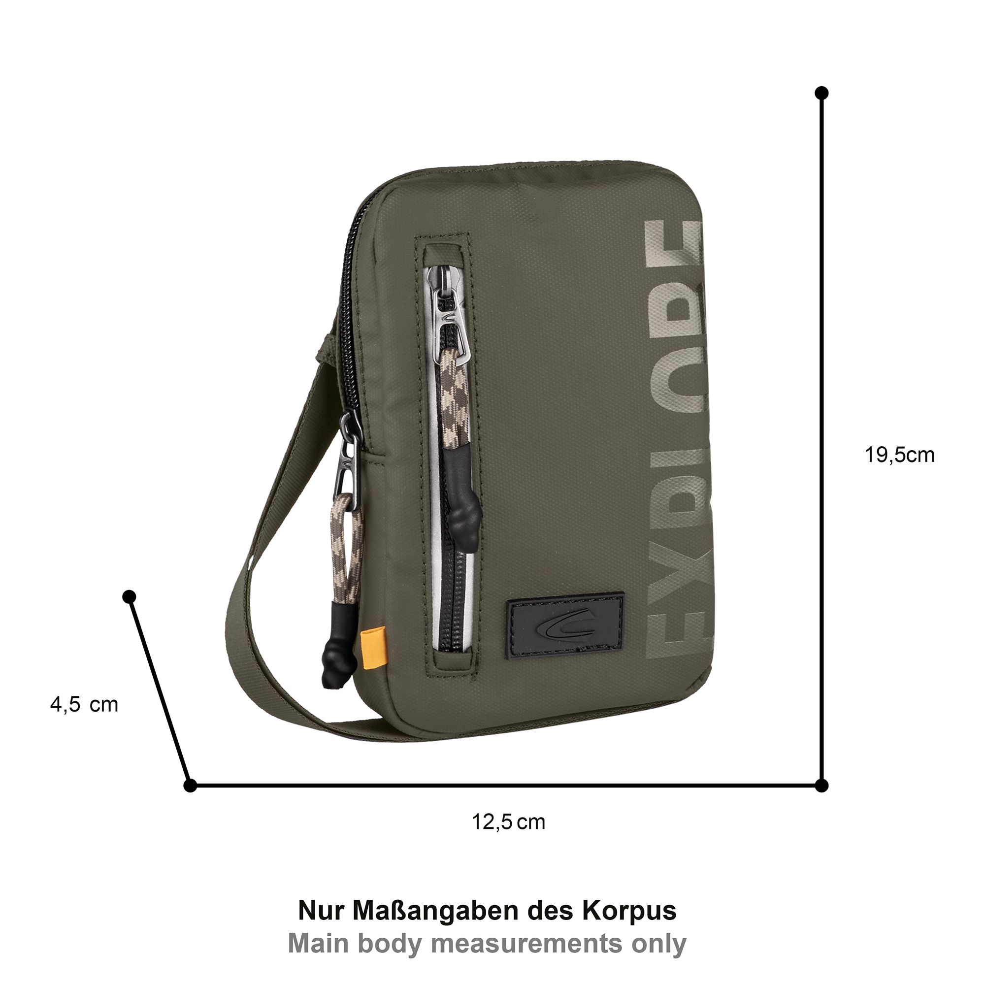 camel active Handytasche »Explore« wasserabweisendes recyceltes Nylon und reflektierende Reissverschlüsse