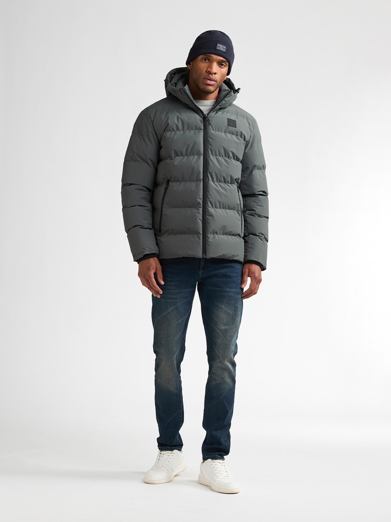 Petrol Industries Outdoorjacke mit Kapuze mit Kapuze, mit hohem Stehkragen