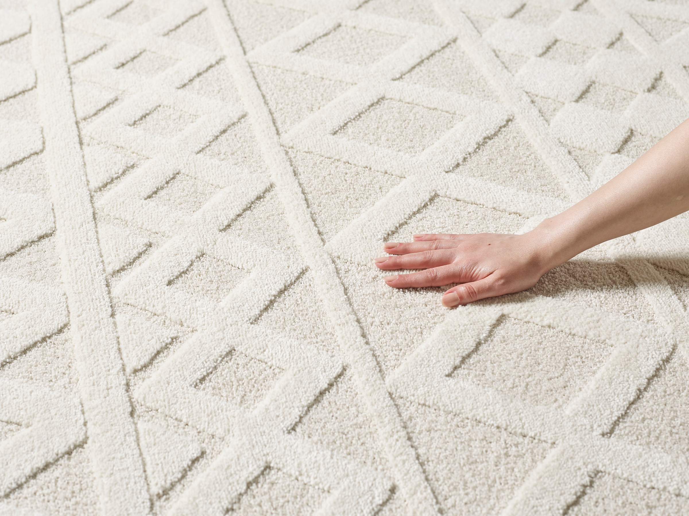 merinos Teppich »Elio 1« rechteckig 16 mm Höhe moderner Kurzflor Teppich mit Hoch-Tief-Effekt, 3D Effekt