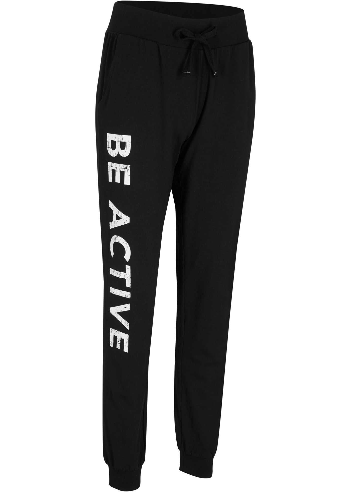 bonprix Pantalon de jogging  aus Baumwolle mit Stretch, mit Eingriffstaschen, lockere Passform