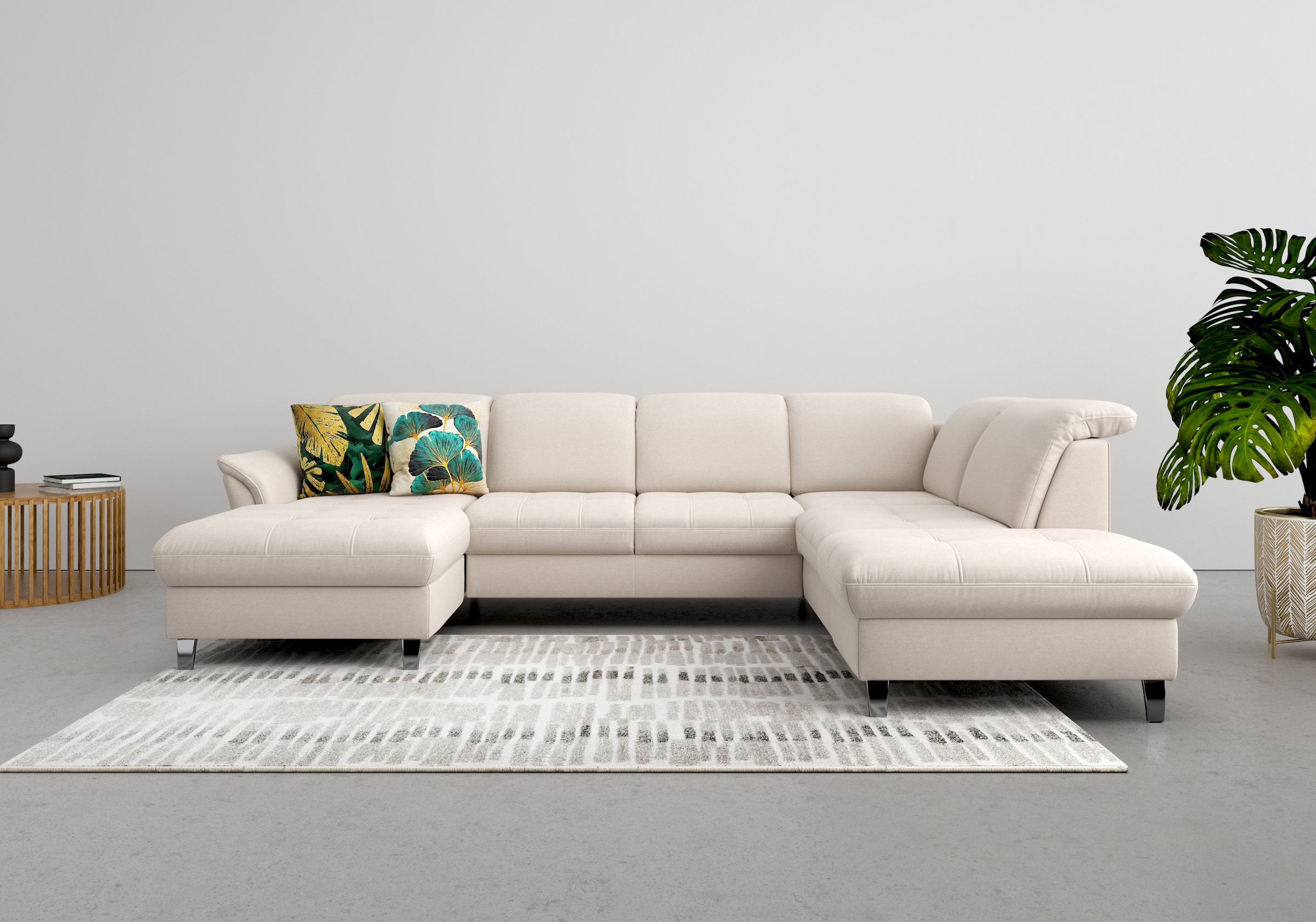 sit&more Paysage de salon »Maggiore U-Form« wahlweise mit Kopfteilverstellung, Bettfunktion und Stauraum