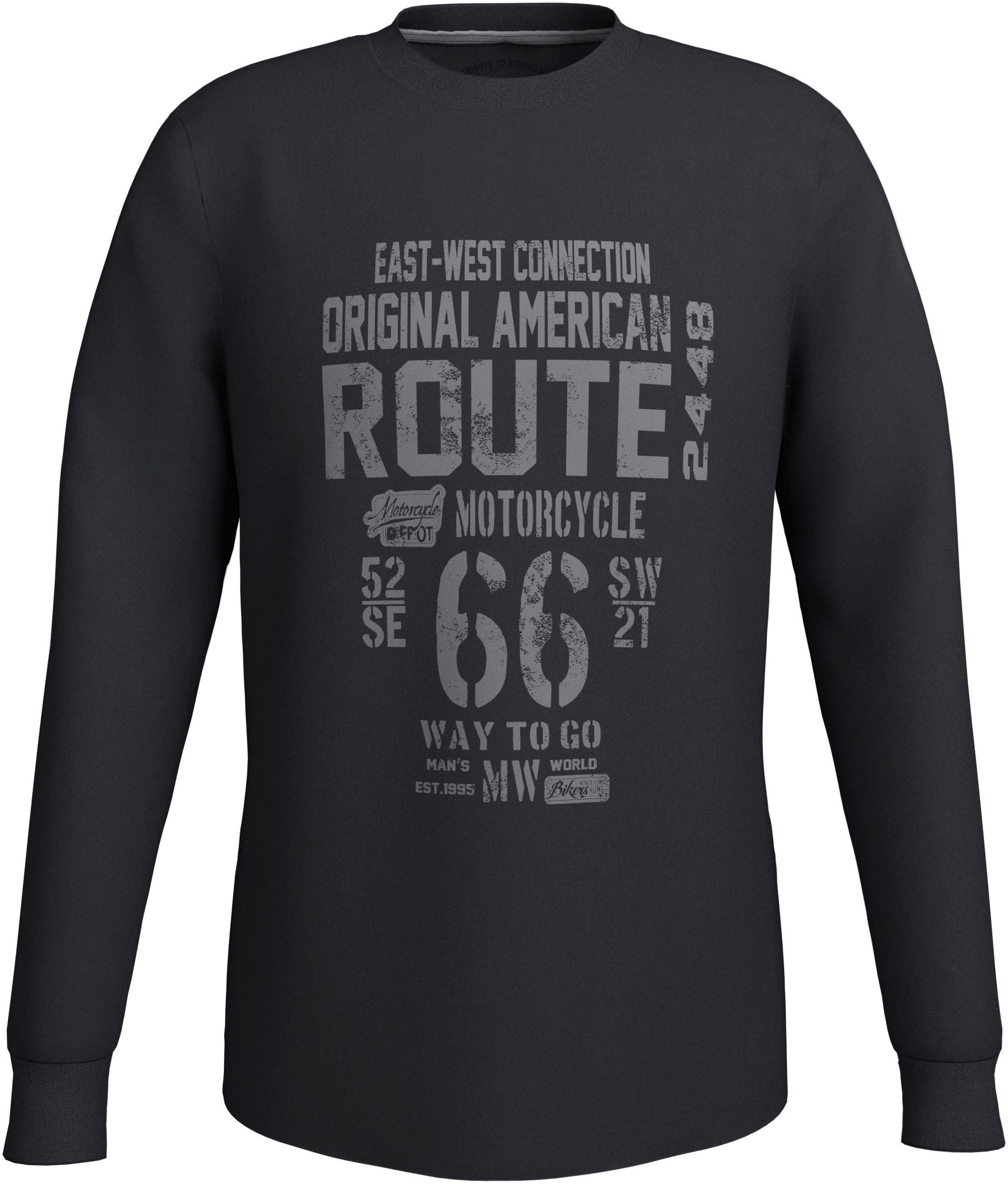 Man's World Rundhalsshirt »Neue Kollektion!« mit Bündchen