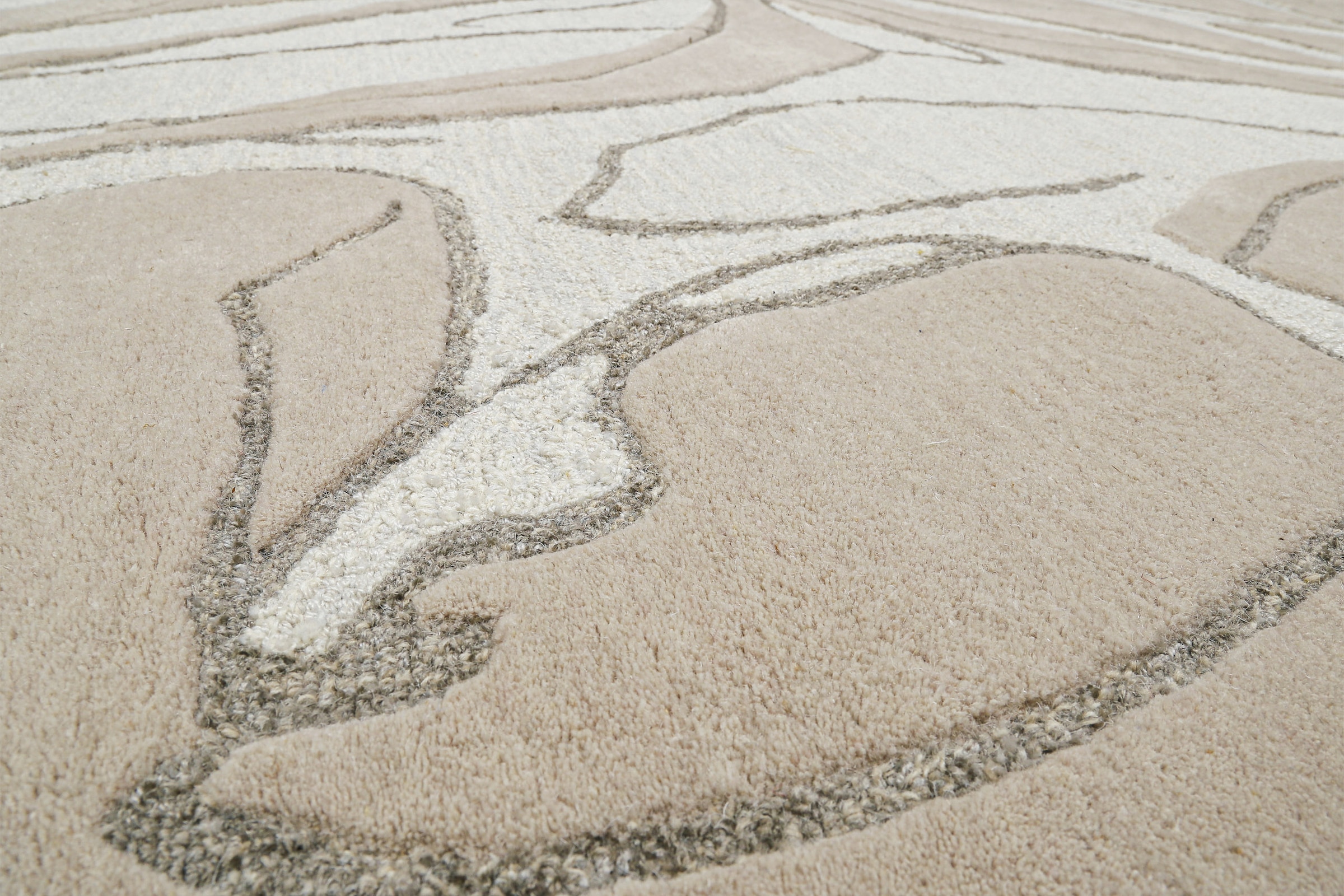 Wecon home Teppich »Tunia« rechteckig 10 mm Höhe handgefertigt, floral, pflegeleicht, Wolle, Wohnzimmer, Schlafzimmer