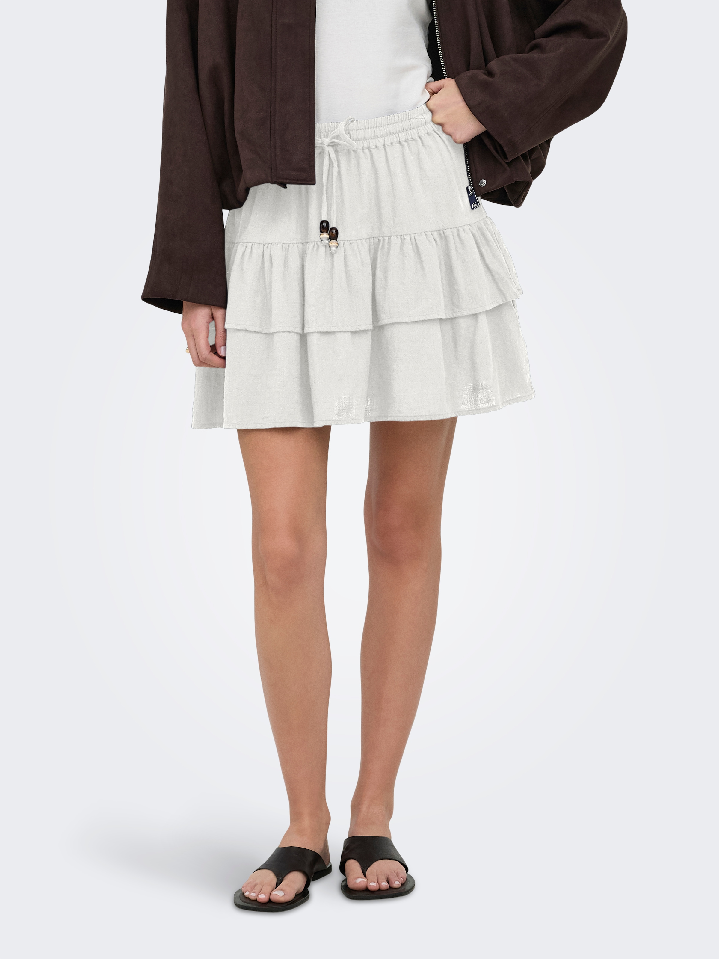 ONLY Minijupe »ONLSWAR STRING SHORT SKIRT WVN« Coton
