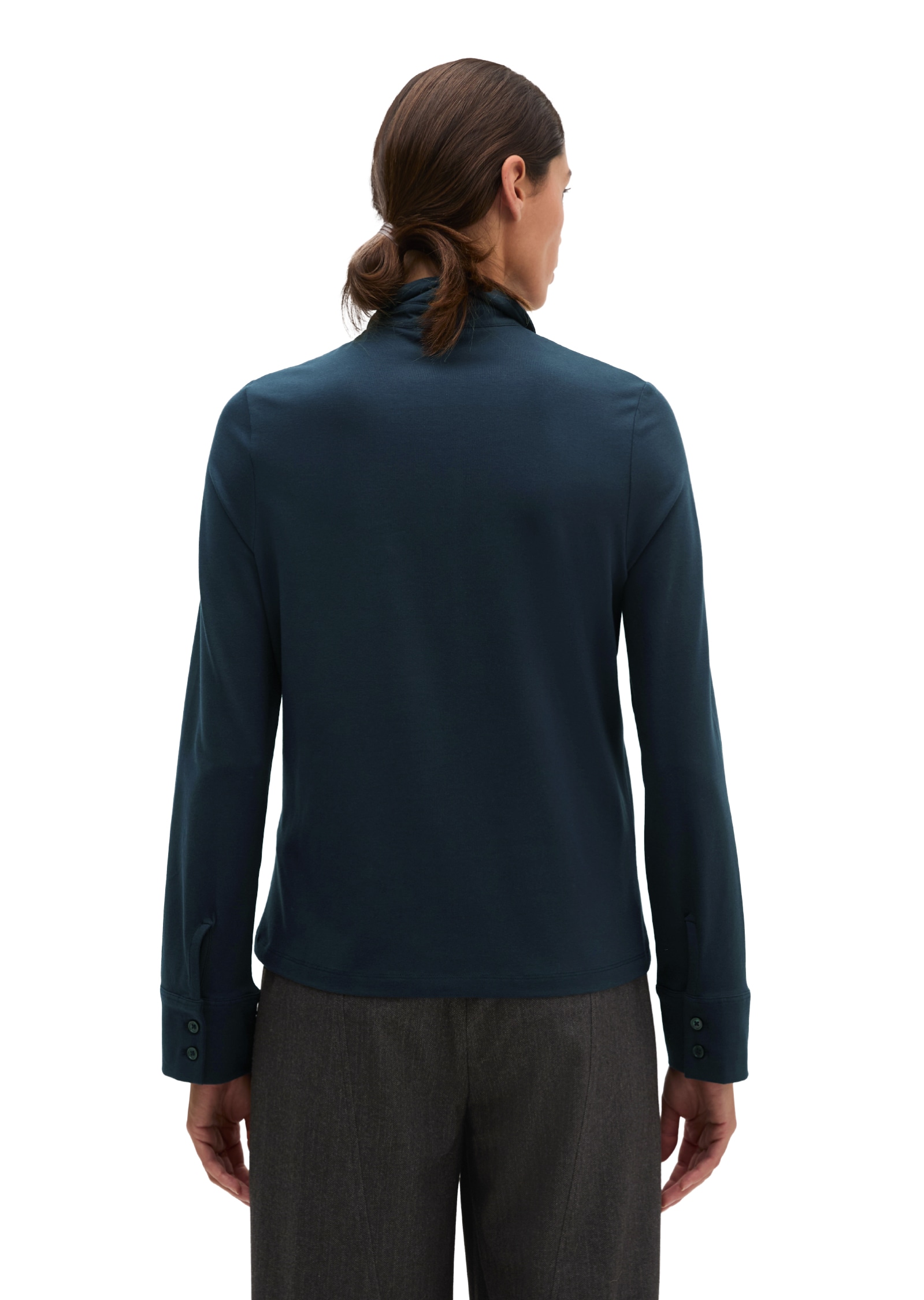 Marc O'Polo Blouse chemise en coton extensible avec effet papier