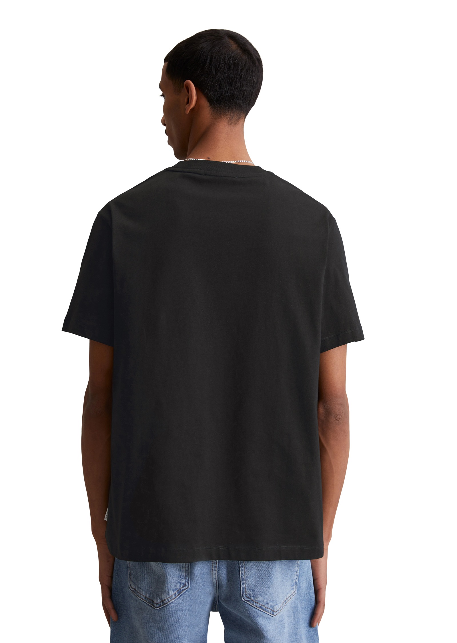 Marc O'Polo DENIM T-Shirt mit Labeling vorne mittig