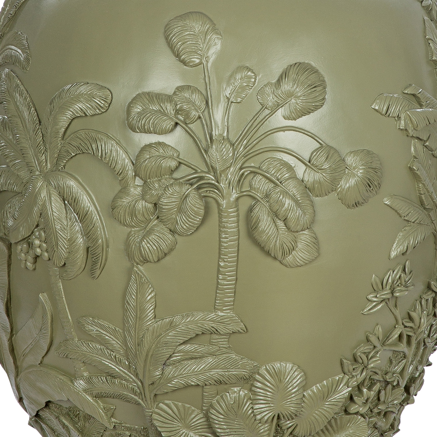 GILDE Vase de sol »Bodenvase bauchig Jungle grün H. 55,5 cm« vase de sol, motif animalier, motif végétal, exotique, style jungle