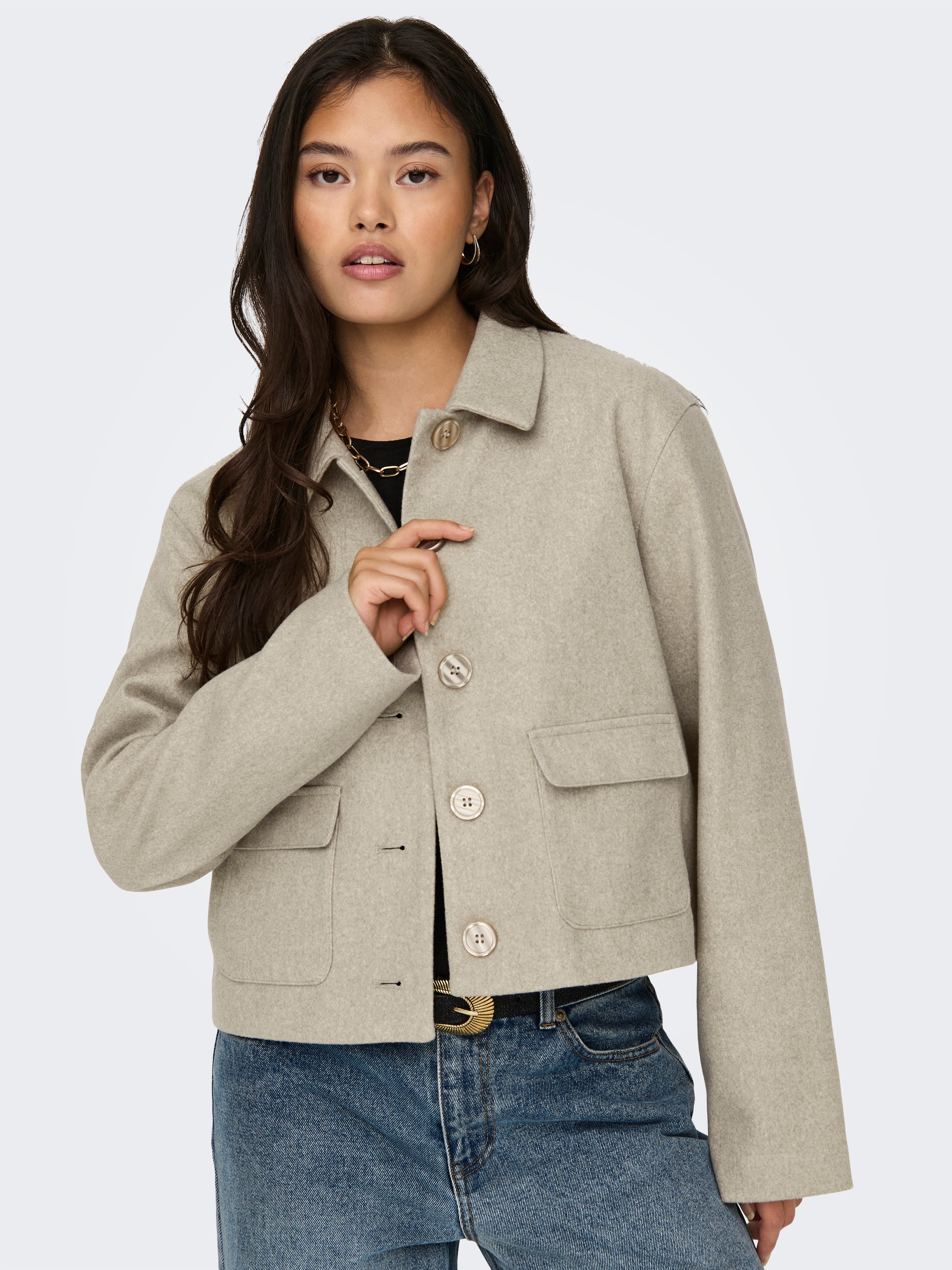 JDY Kurzjacke »JDYCALLIE LIFE SHORT JACKET OTW HAB NOOS«