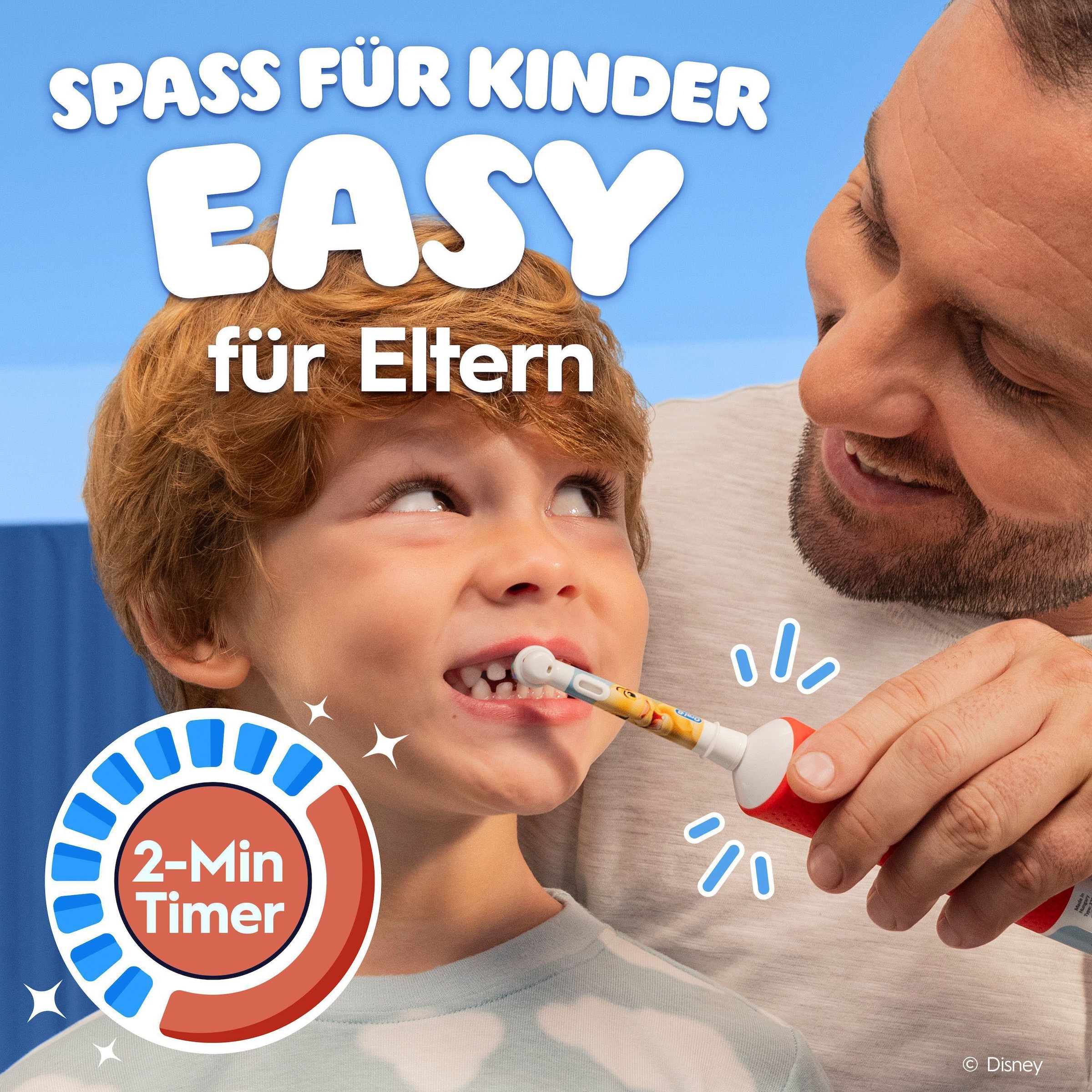 Oral-B Brosse à dents électrique pour enfants »Pro Kids König der Löwen« 1 cuis Aufsteckbürsten inklusive Sensitiv+ Modus für Zahnpflege, extra weiche Borsten