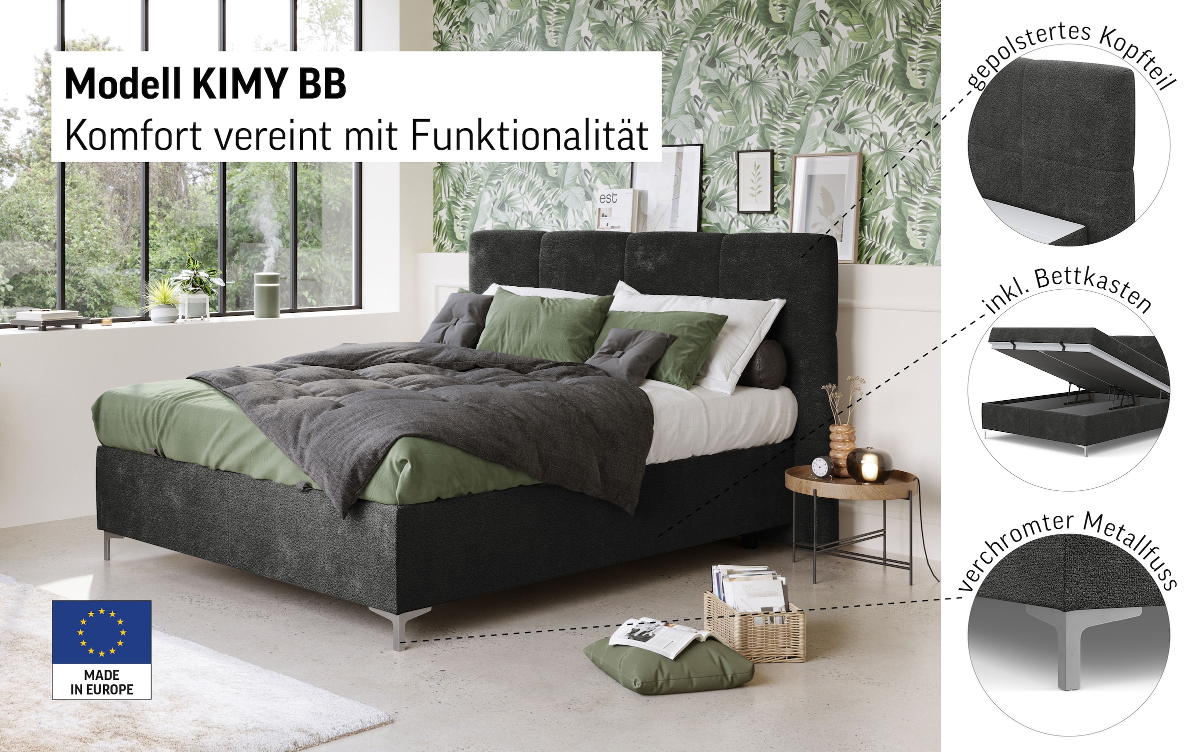 COTTA Lit de boxe »Kimy inkl. Bettkasten« erhältlich in den Breiten 160x200cm & 180x200cm
