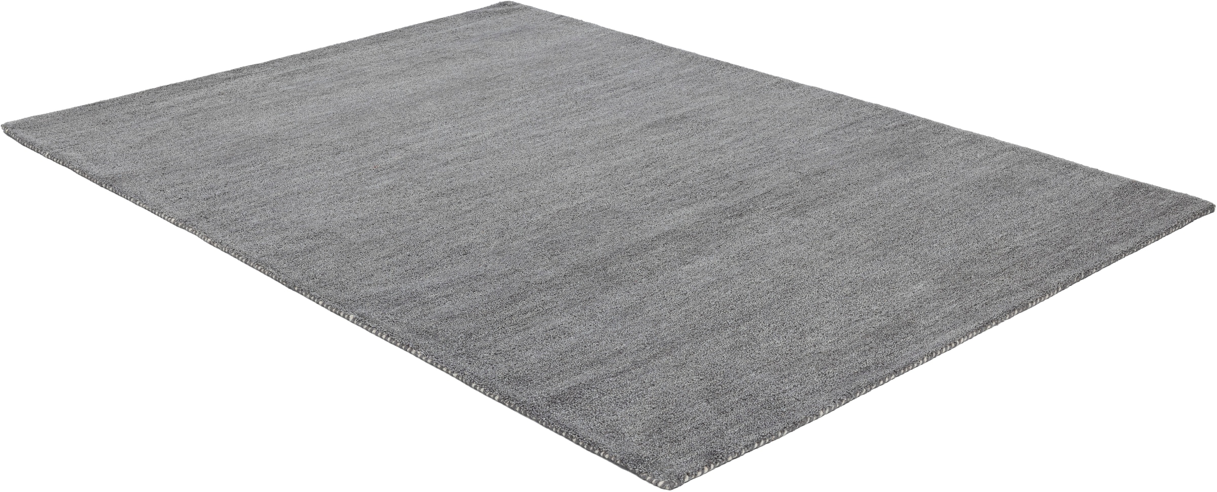 THEKO Tapis en laine »Gabbeh Uni, Handgefertigt, meliert, auch als Läufer erhältlich, Wolle« Rectangulaire 14 mm Höhe Schlafzimmer, Wohnzimmer, Esszimmer, auch als Läufer oder rund