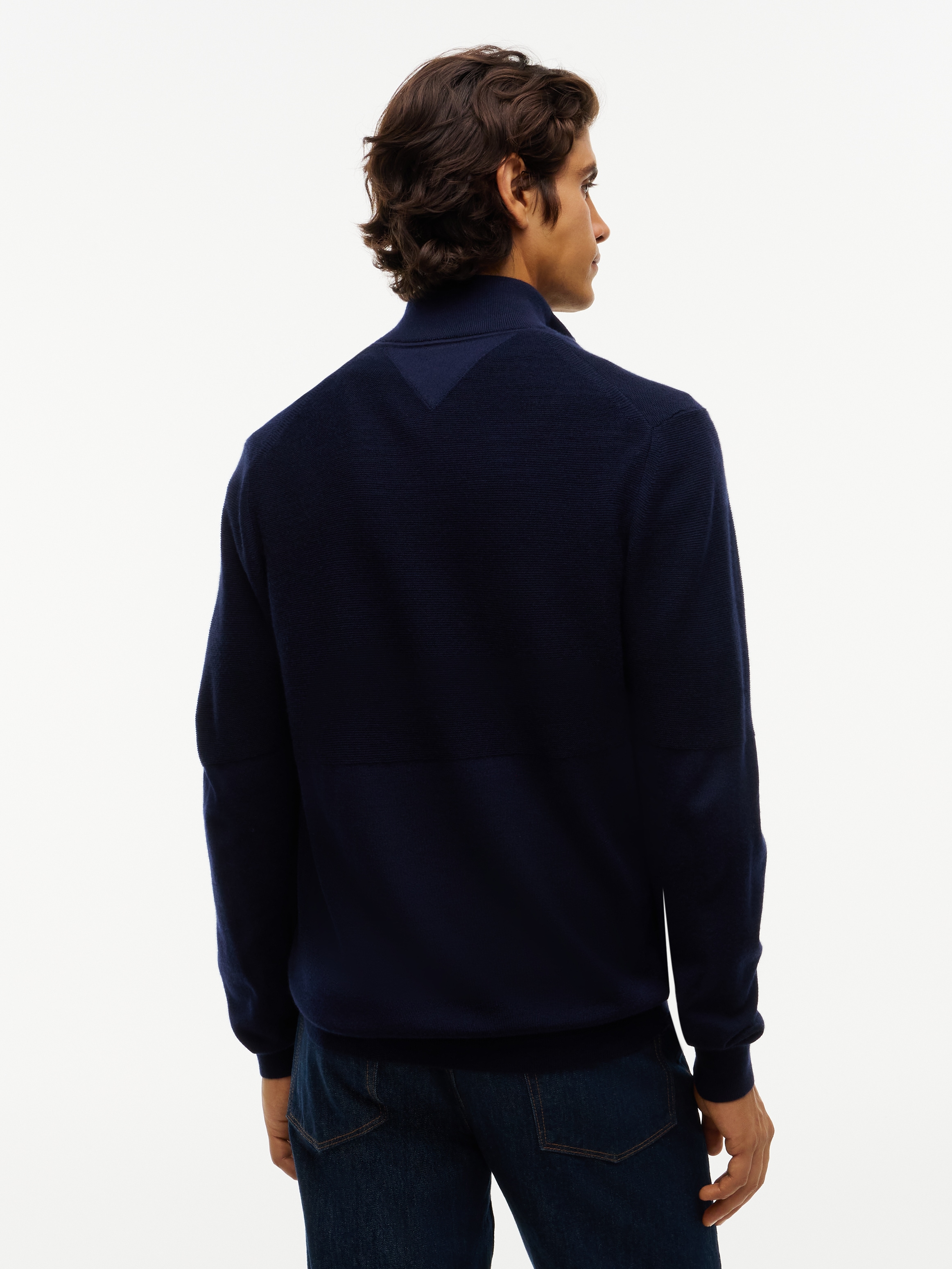 Tommy Hilfiger Pull à col montant »NY PERFORMANCE MOCK NECK« Col montant avec fermeture éclair