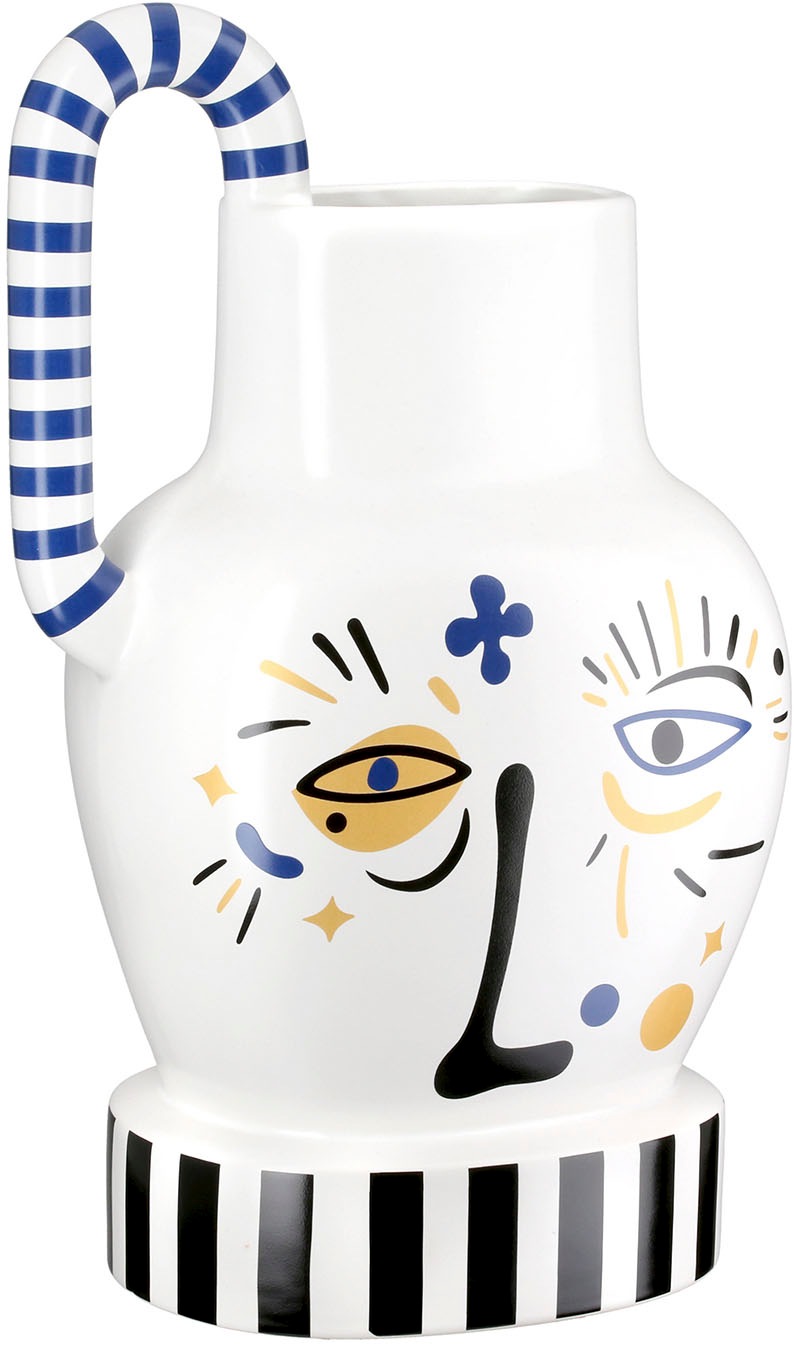 GILDE Tischvase »Henkelvase Fira weiss H. 36 cm«