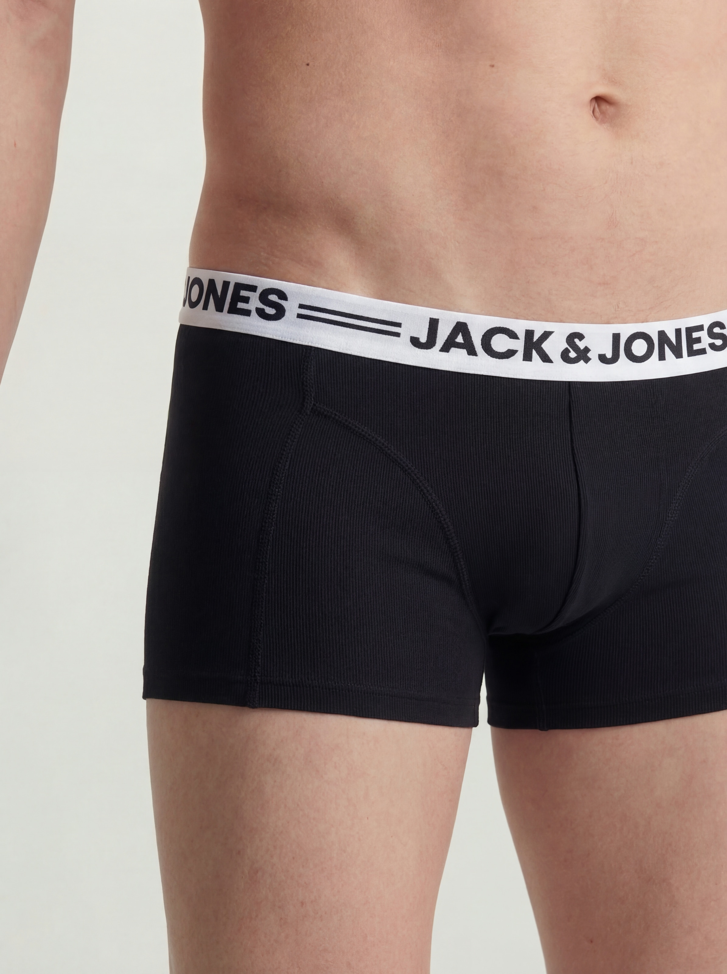 Jack & Jones Tronc »JACSENSE TRUNKS 5 PACK NOOS« Paquet, 5 cuis mélange de coton, ceinture élastique