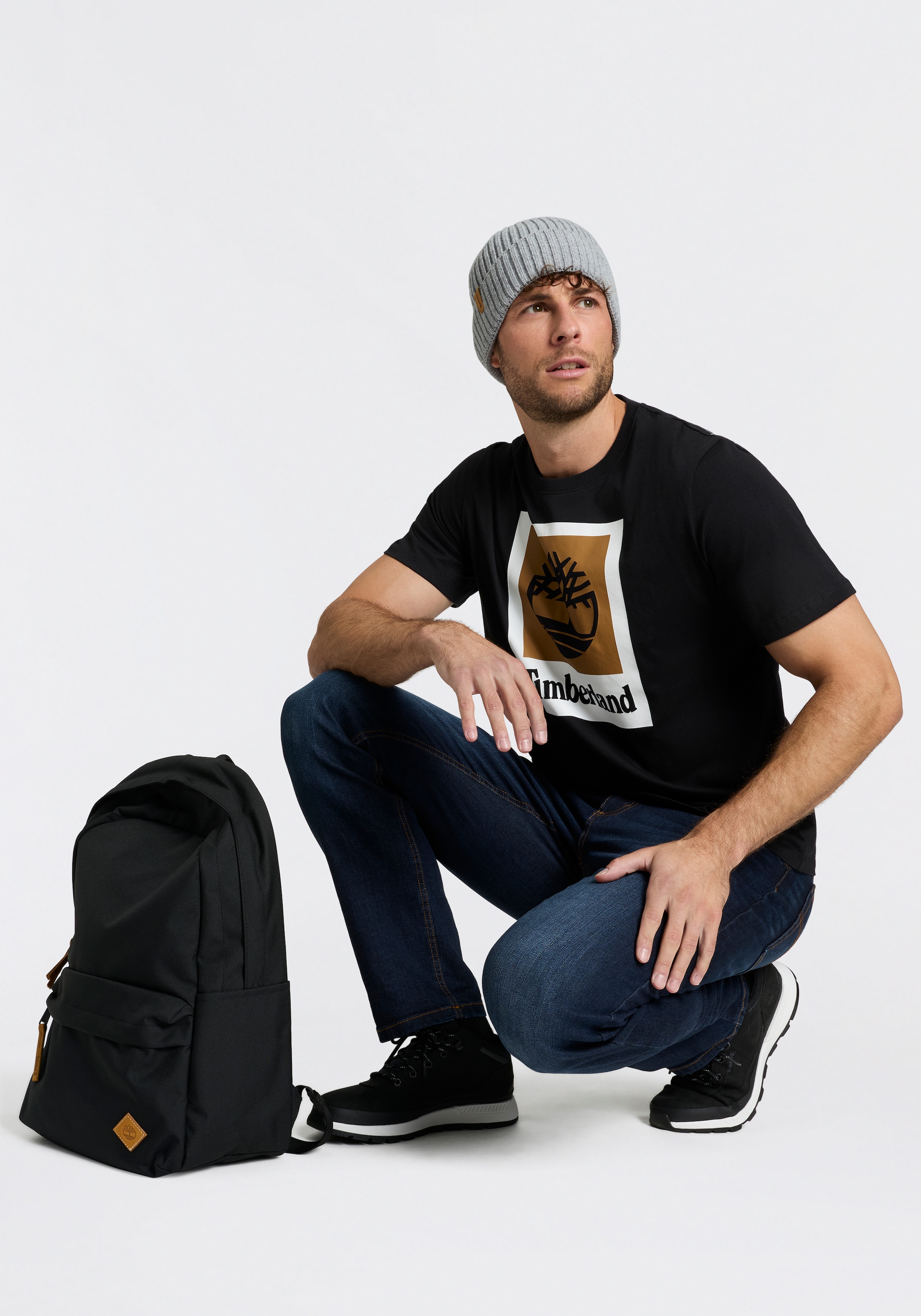 Timberland Rucksack mit Laptopfach, in unifarbenem Design, pflegeleicht