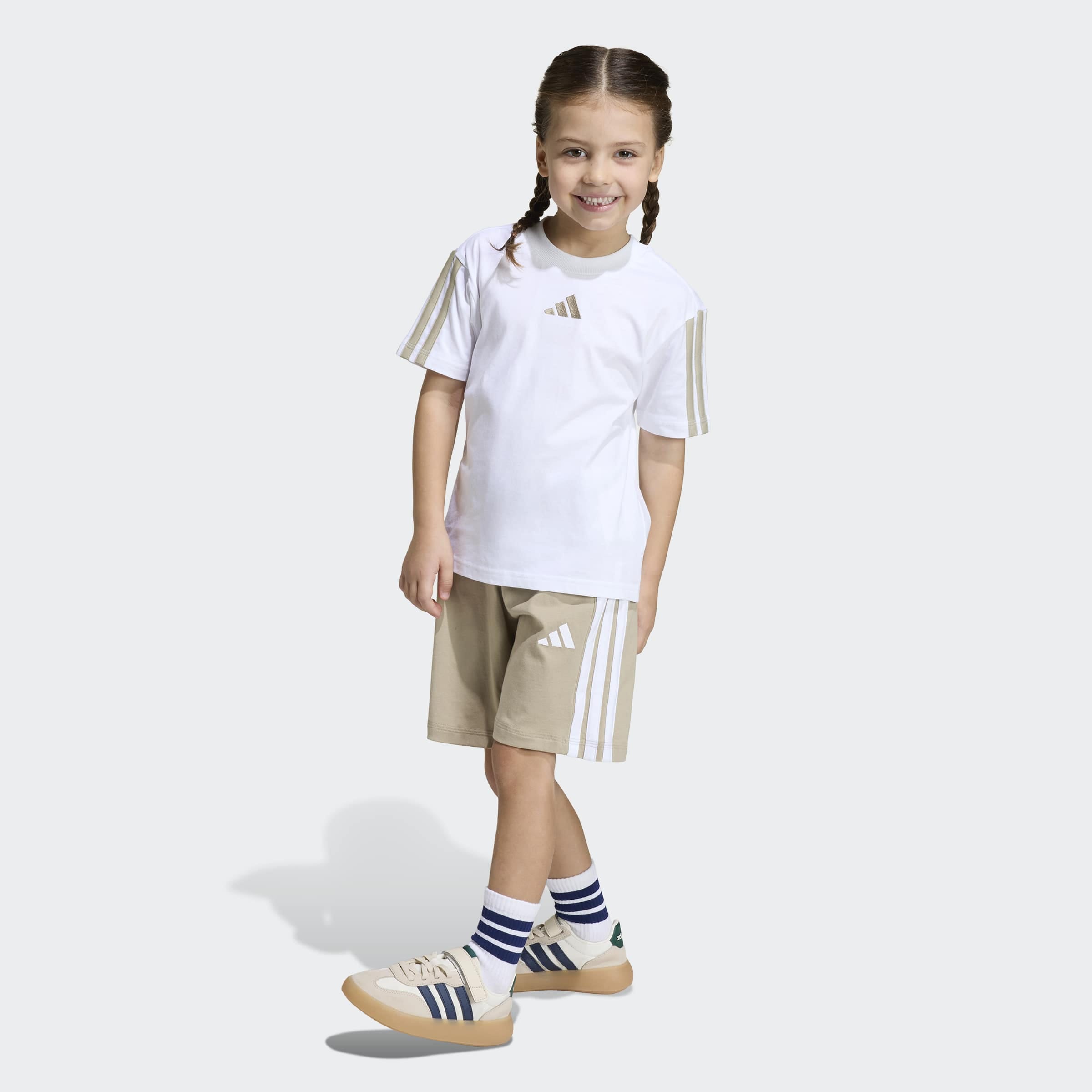 adidas Sportswear Trainingsanzug »LK 3S T-SET 160« 2 tlg. für Kinder, mit 2 Teilen, aus Baumwolle