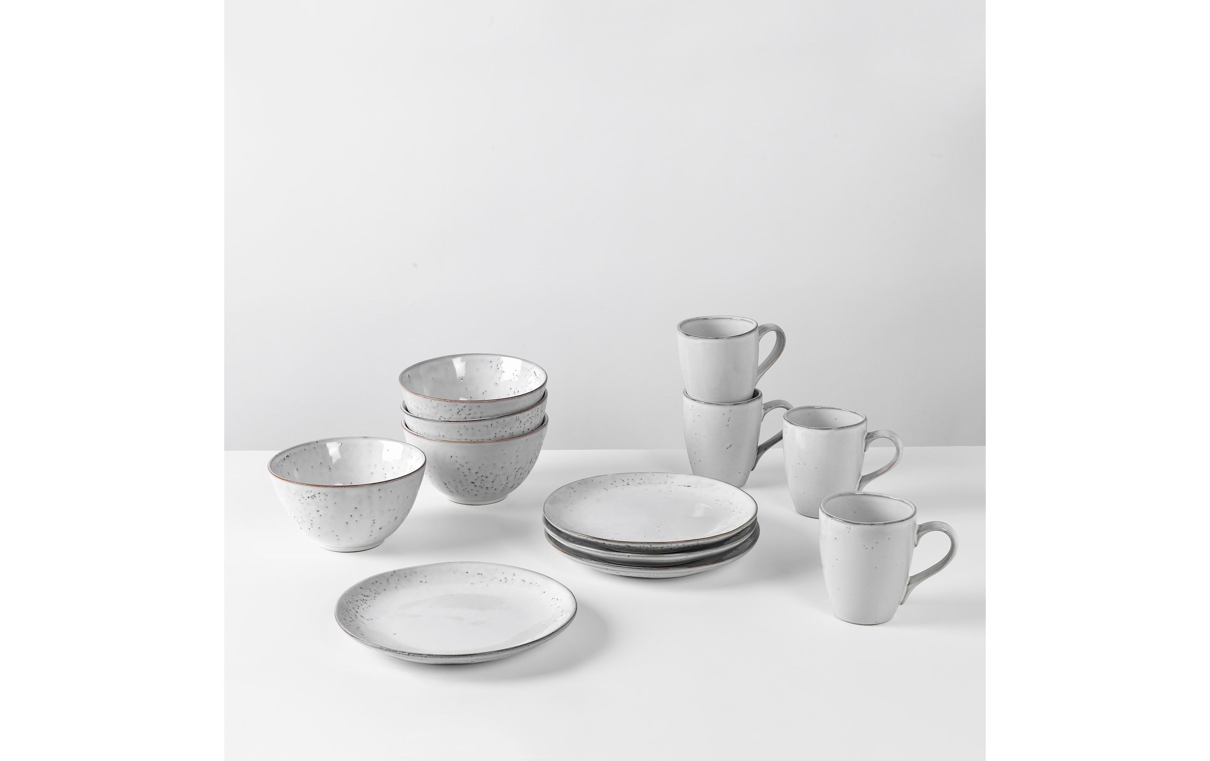 Broste Copenhagen Set de vaisselle pour le petit déjeuner »Nordic Sand Steingut, 12-teilig«