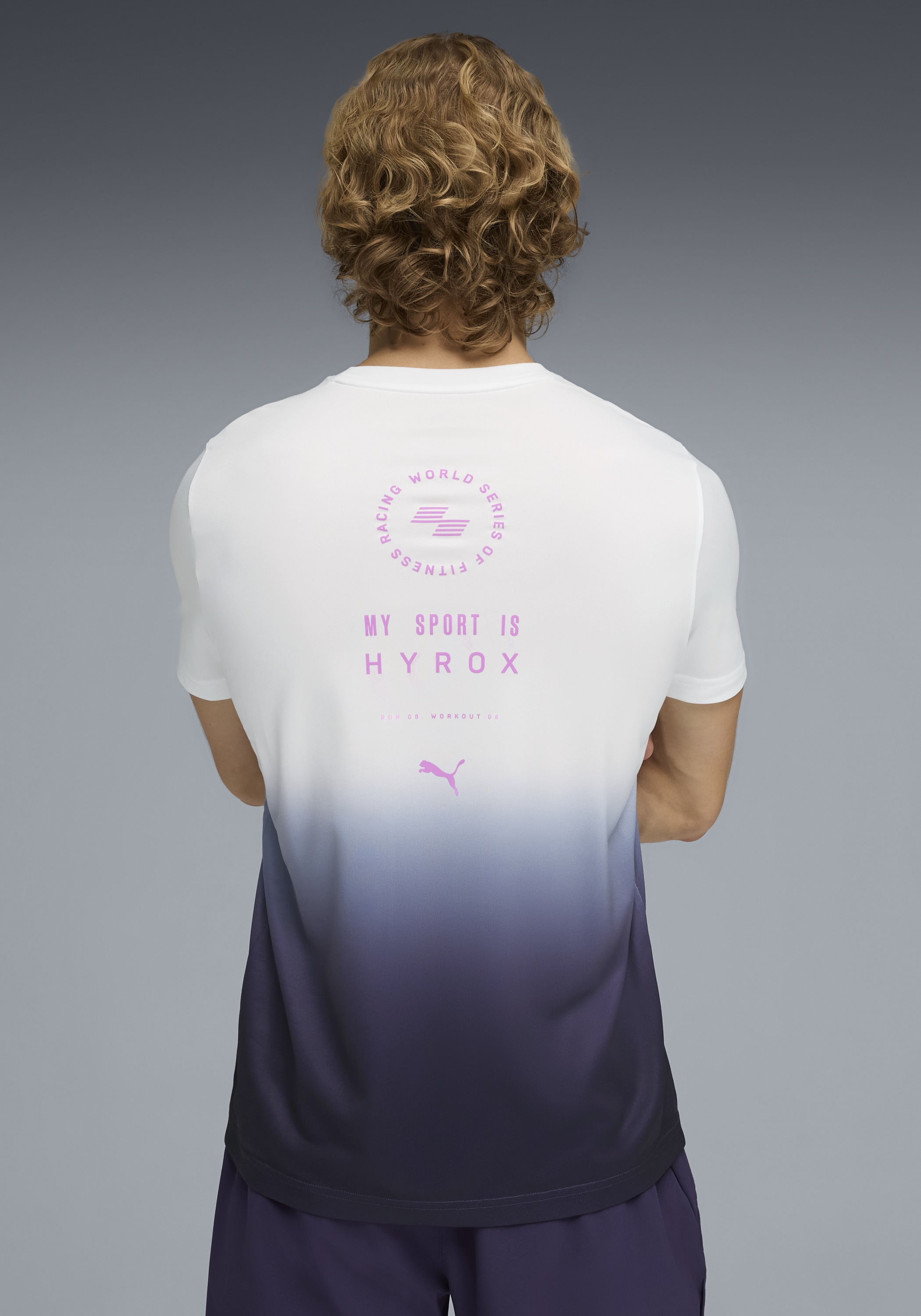 PUMA Trainingsshirt »M  X HYROX POLY GRAPHIC TEE« reguläre Passform, Kurzarm, für Fitness und sportliche Aktivitäten