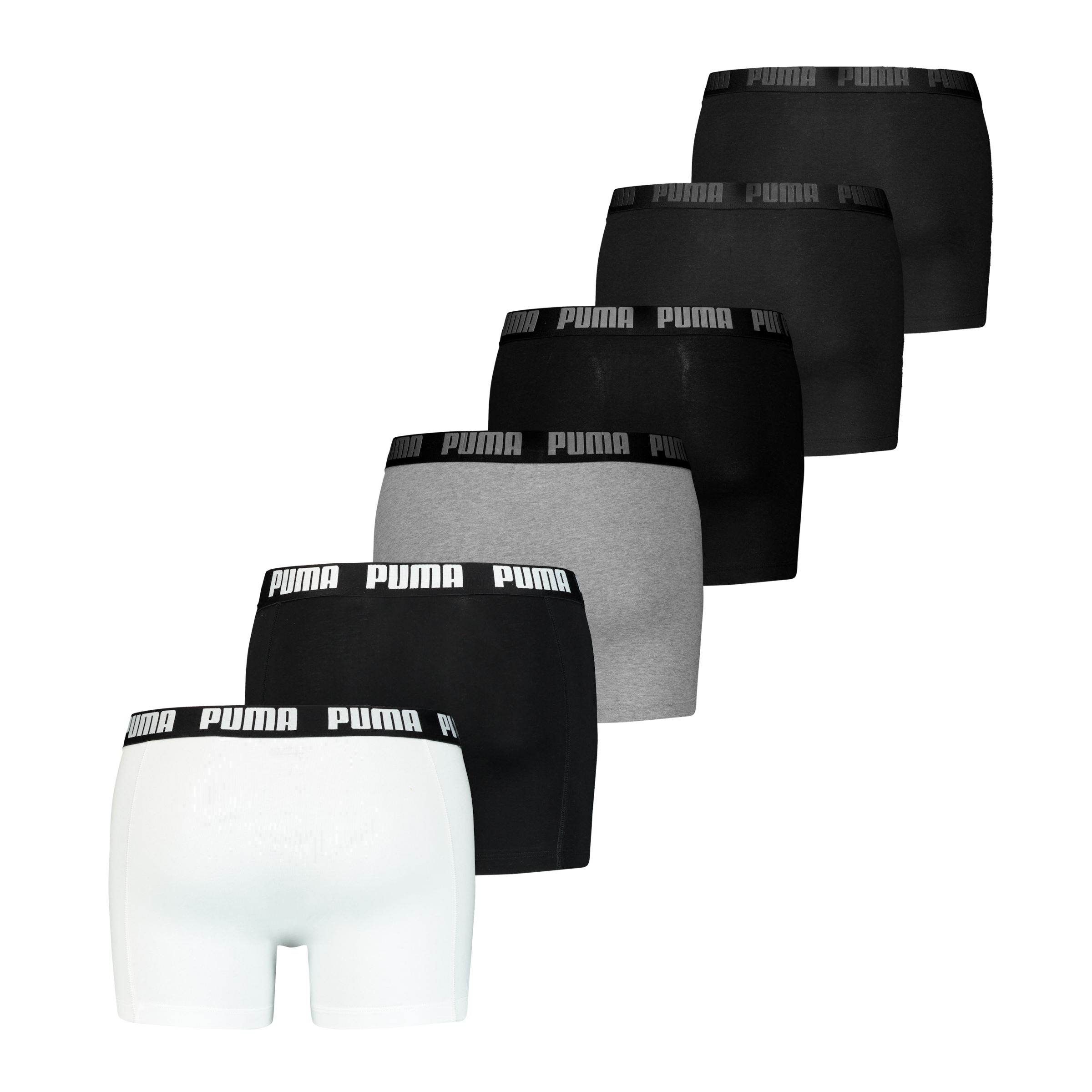 PUMA Boxershorts »PUMA MEN EVERYDAY BOXER« Packung, 6er Pack,  Elastischer Logobund,  Stretchmaterial, ohne Eingriff