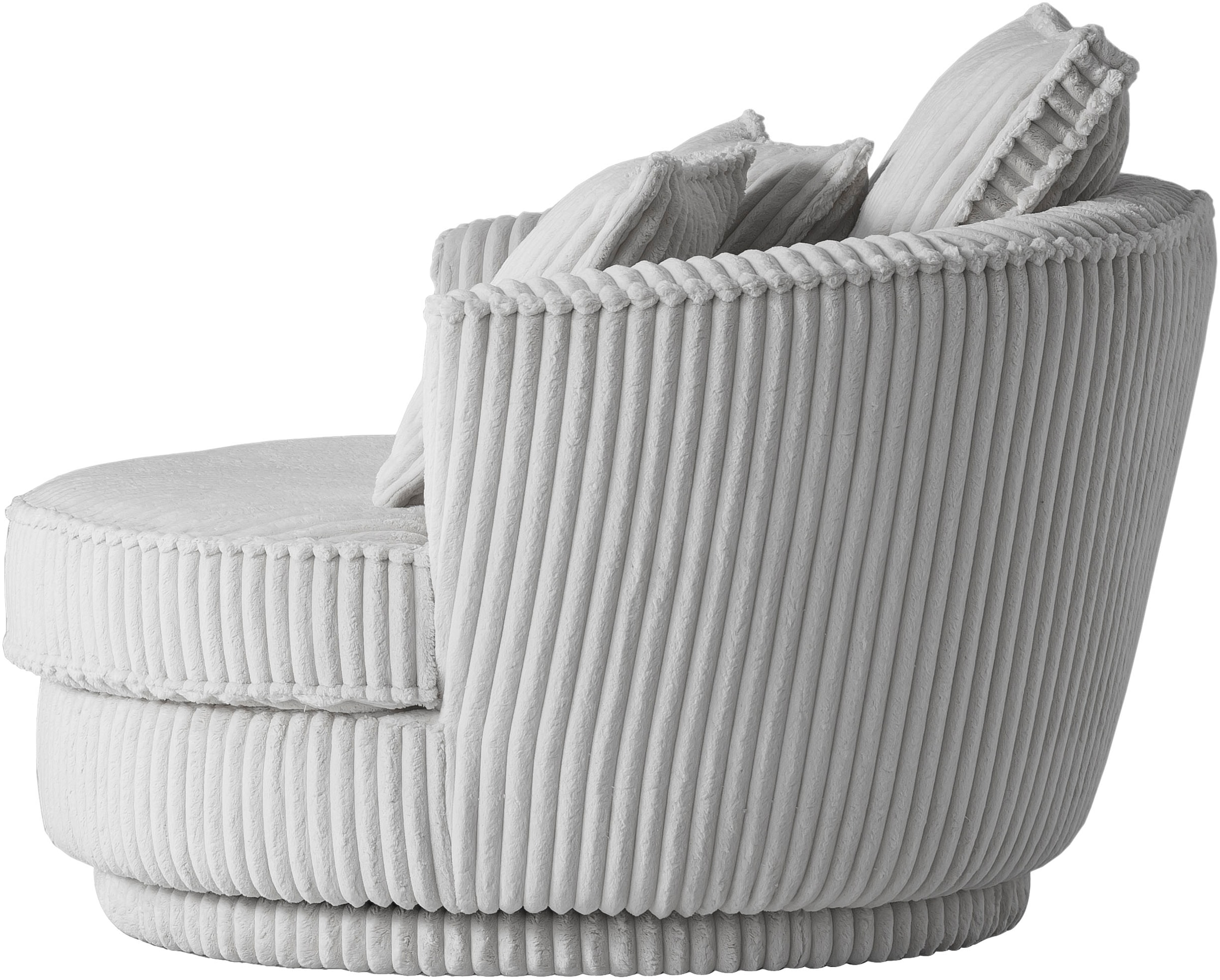 Home affaire Fauteuil pivotant »MAISIE Cord, Love Seat XXL, Lese-Sessel BIG-« fauteuil en MEGA CORD et velours tissé, pivotant à 360 degrés