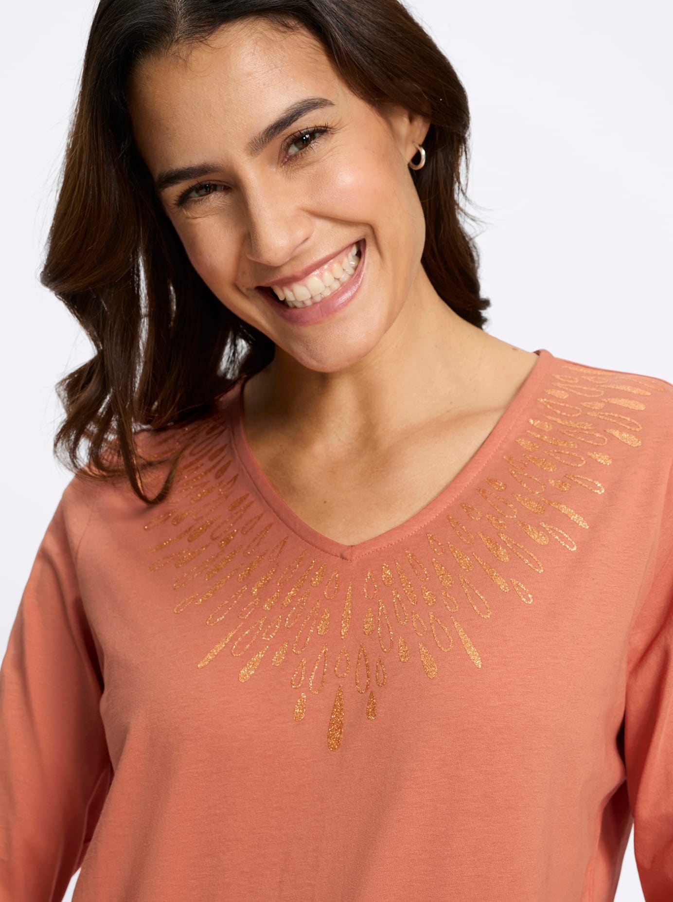 Lady V-Shirt »Langarm-Shirt« 1