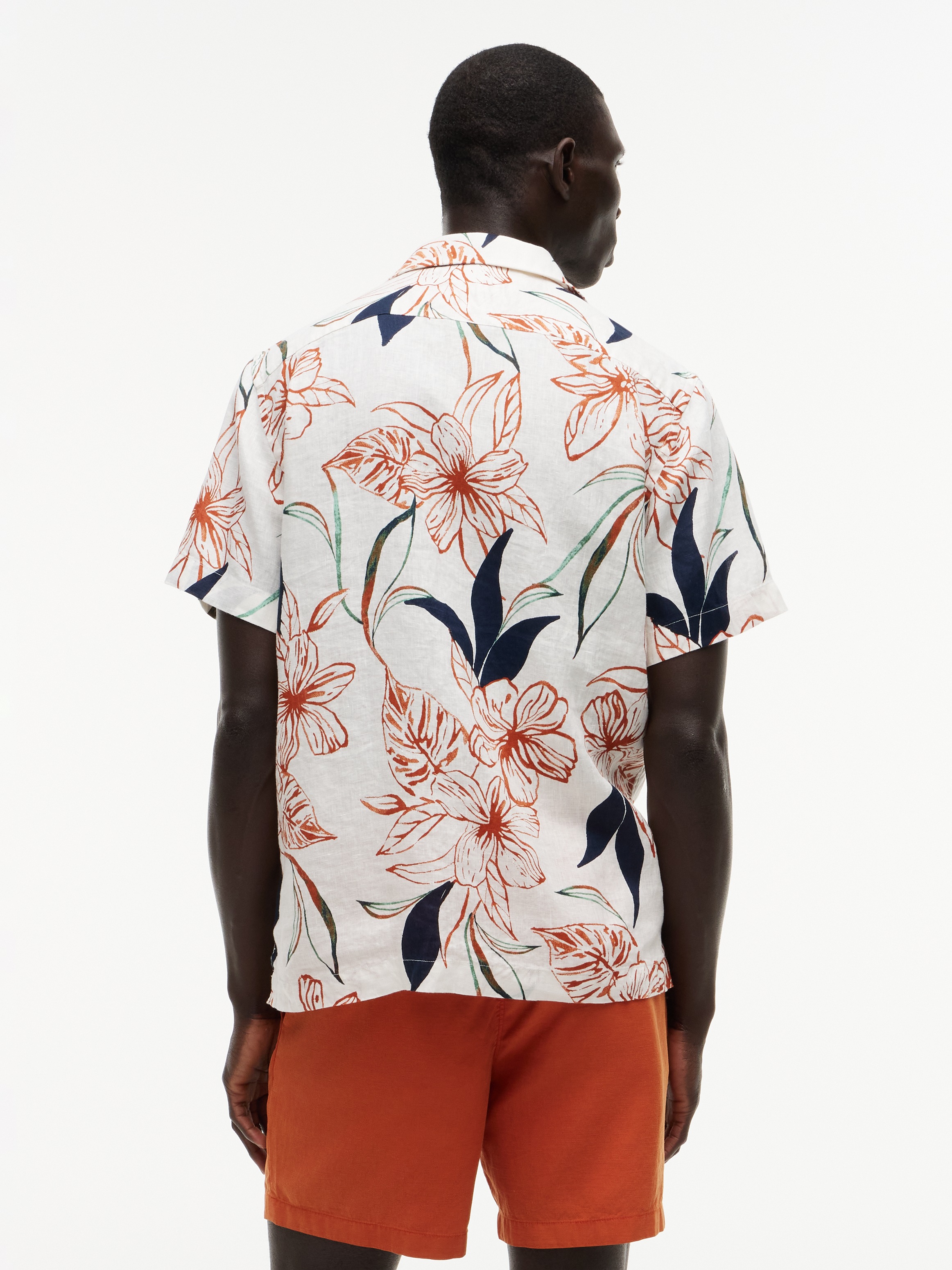 Tommy Hilfiger Chemise à manches courtes »LINEN RESORT PRT SS RF SHIRT« aus Leinen mit Tropen-Print
