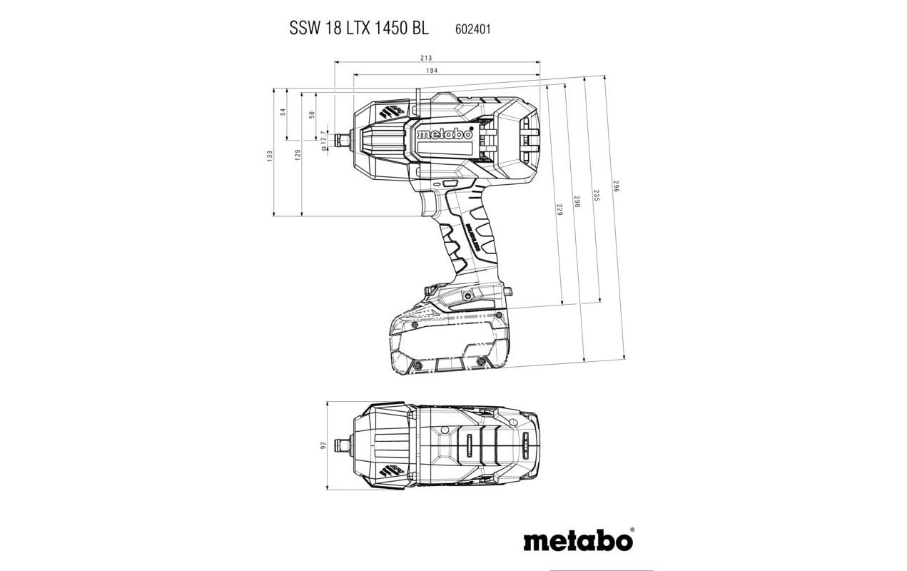 metabo Akku-Schlagbohrschrauber »SSW 18 LTX 1450 BL, 18 V, Solo«