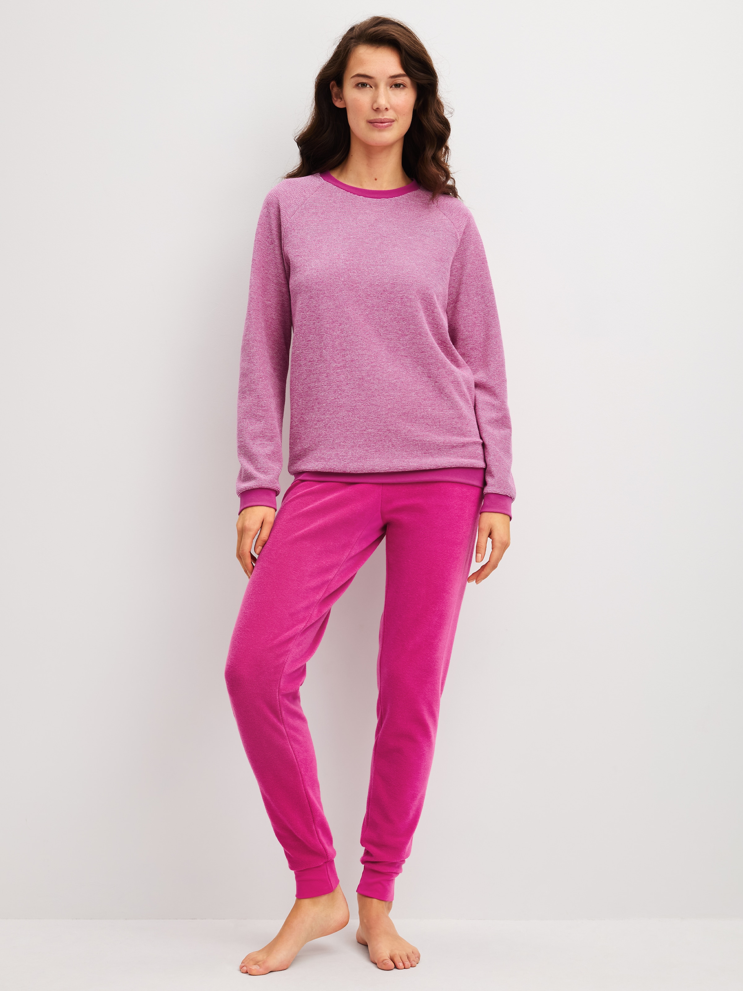 CALIDA Pyjama »Soft Dreams« 2 avec poignets, col rond, manches longues