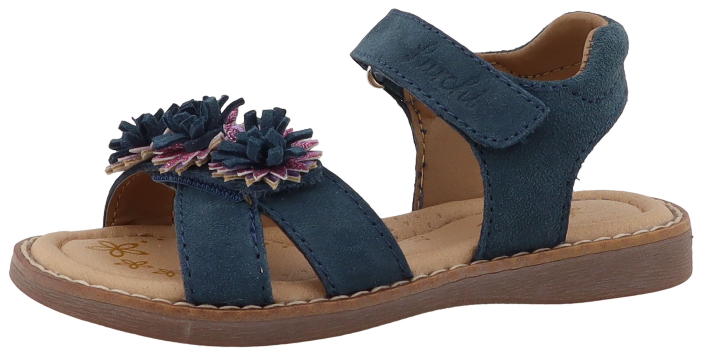Lurchi Sandale »Loona«  Klettschuh mit Blütenapplikation, Grössenschablone zum Download