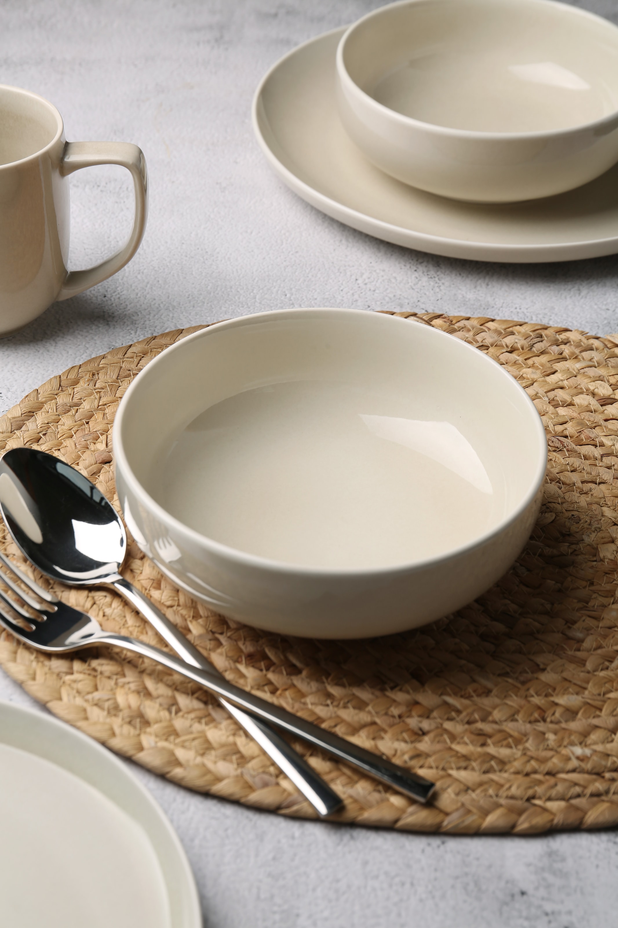 GOODproduct Geschirr-Set »Flett, mit Reaktivglasur« Teller Set, spülmaschinenfest und mikrowellengeeignet