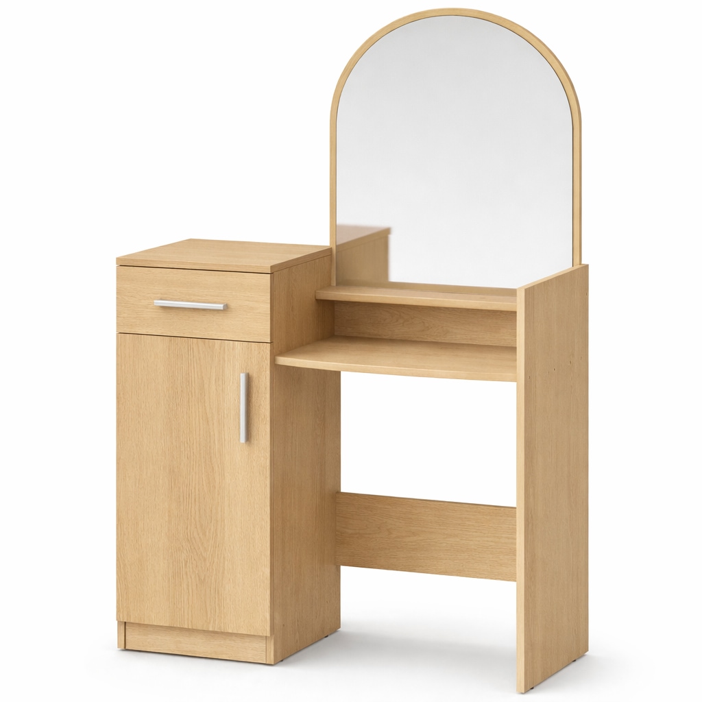 GOODproduct Coiffeuse »Trympo 1, Kosmetiktisch, Frisiertisch, Schminkkommode, Toilettentisch« Schminktisch mit Spiegel und Stauraum (1 Schublade, 1 Tür)