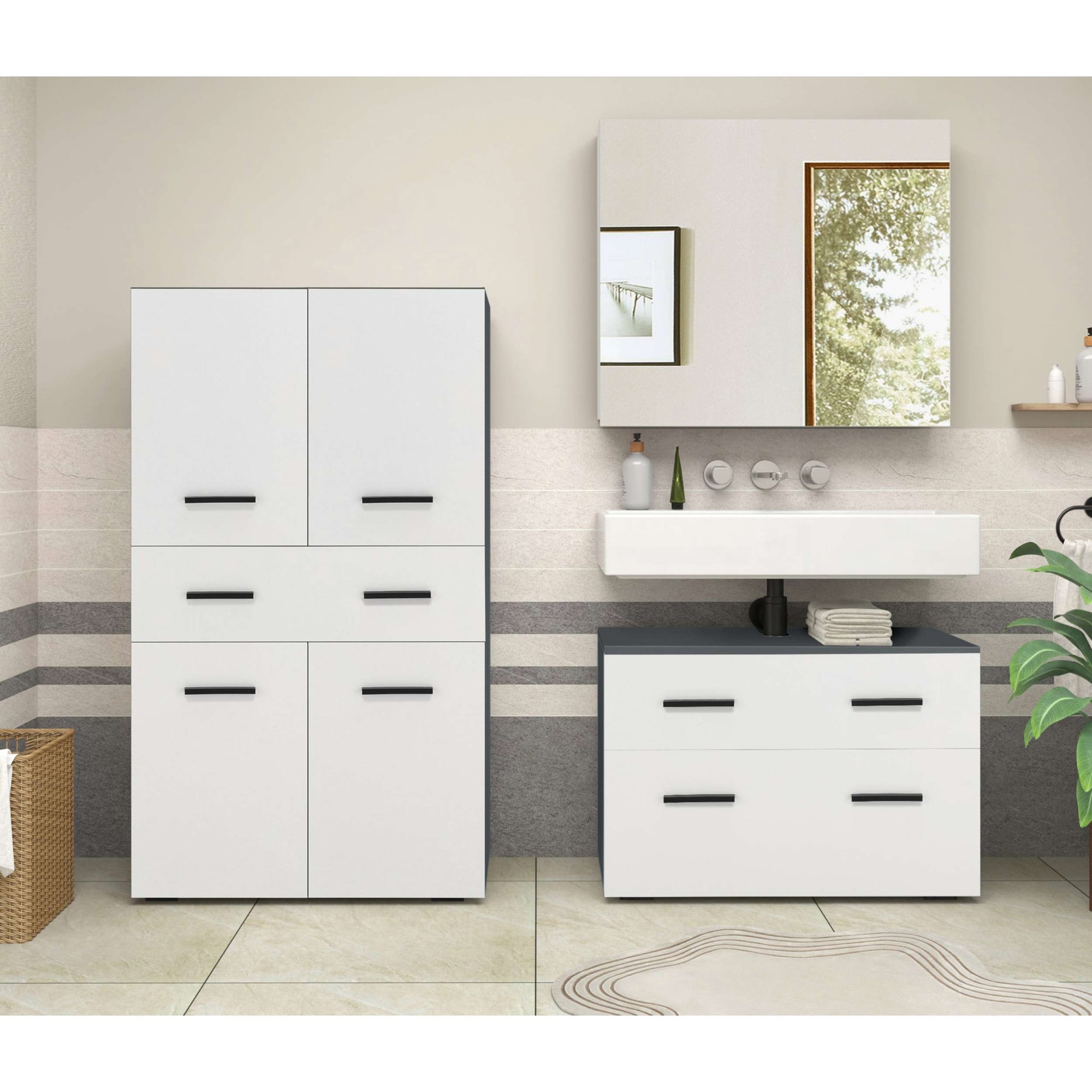 INOSIGN Midischrank »Skara« mit zwei variablen Einlegeböden