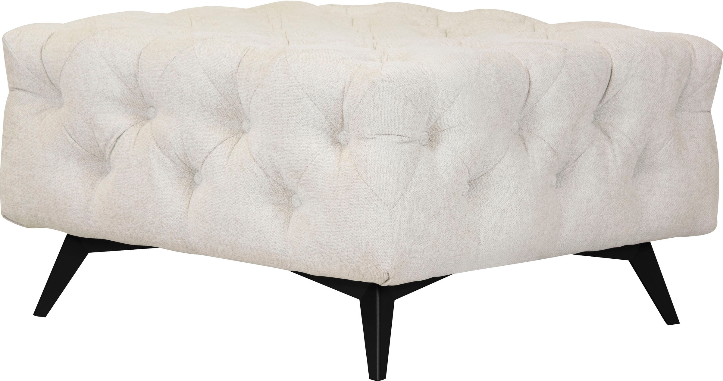 Home affaire Tabouret rembourré »Amaury« Chesterfield-Optik, Breite 80cm, Fussfarbe wählbar