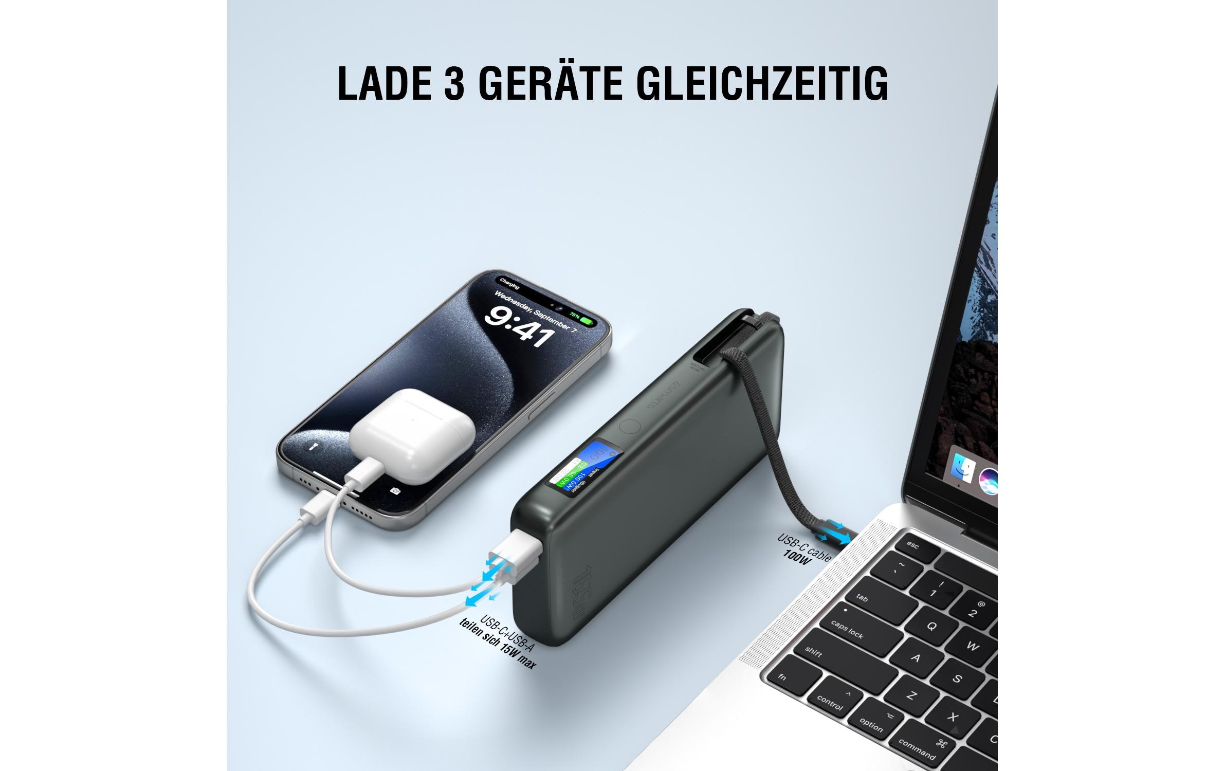 4smarts Powerbank »Enterprise, 20000 mAh, 165W« 20.000 mAh