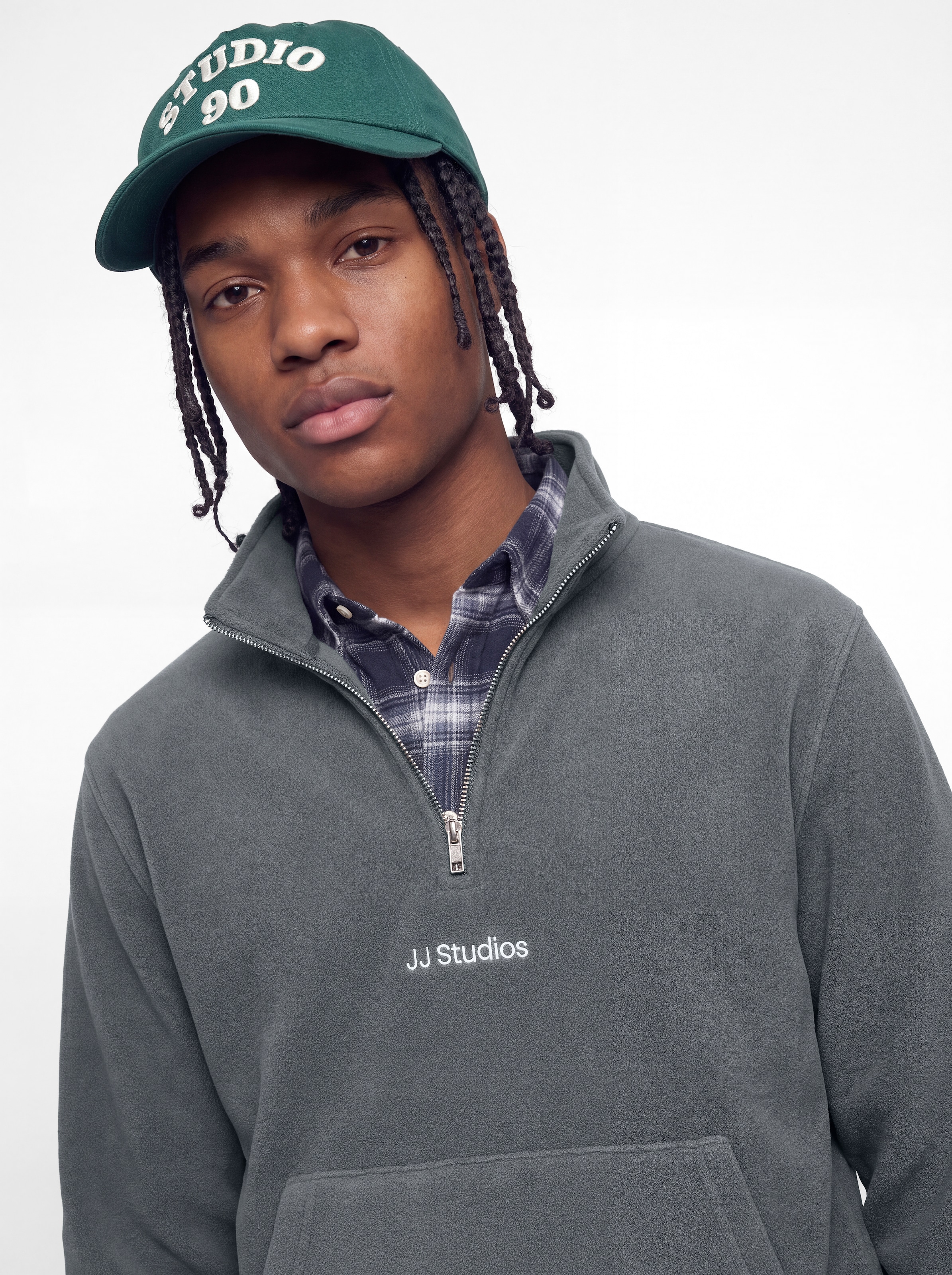 Jack & Jones Pull en polaire »JJSOHO HALFZIP FLEECE«, fibre synthétique, coupe décontractée
