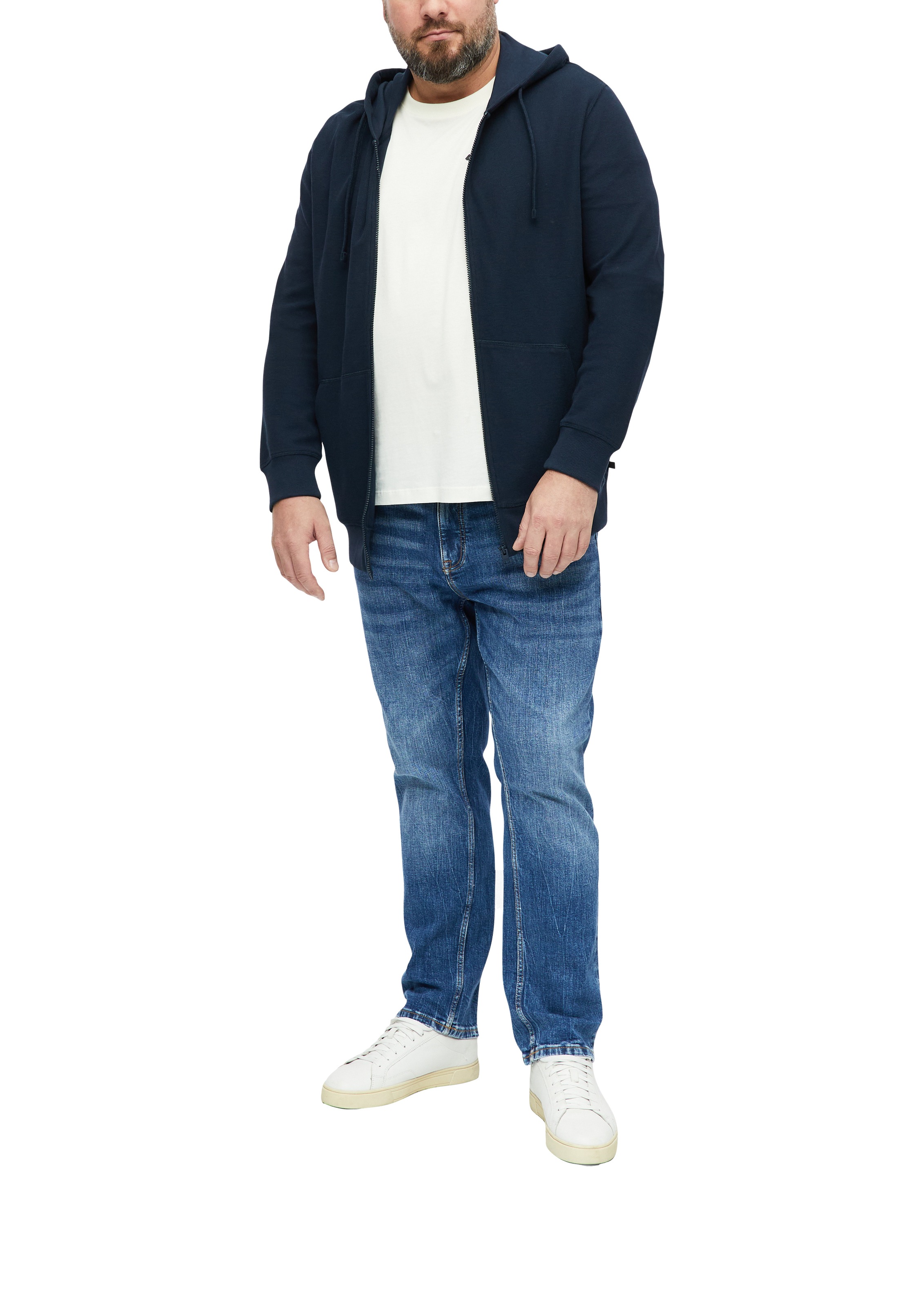 s.Oliver Men Big Sizes Kapuzensweatshirt , unifarben / Grosse Grössen
