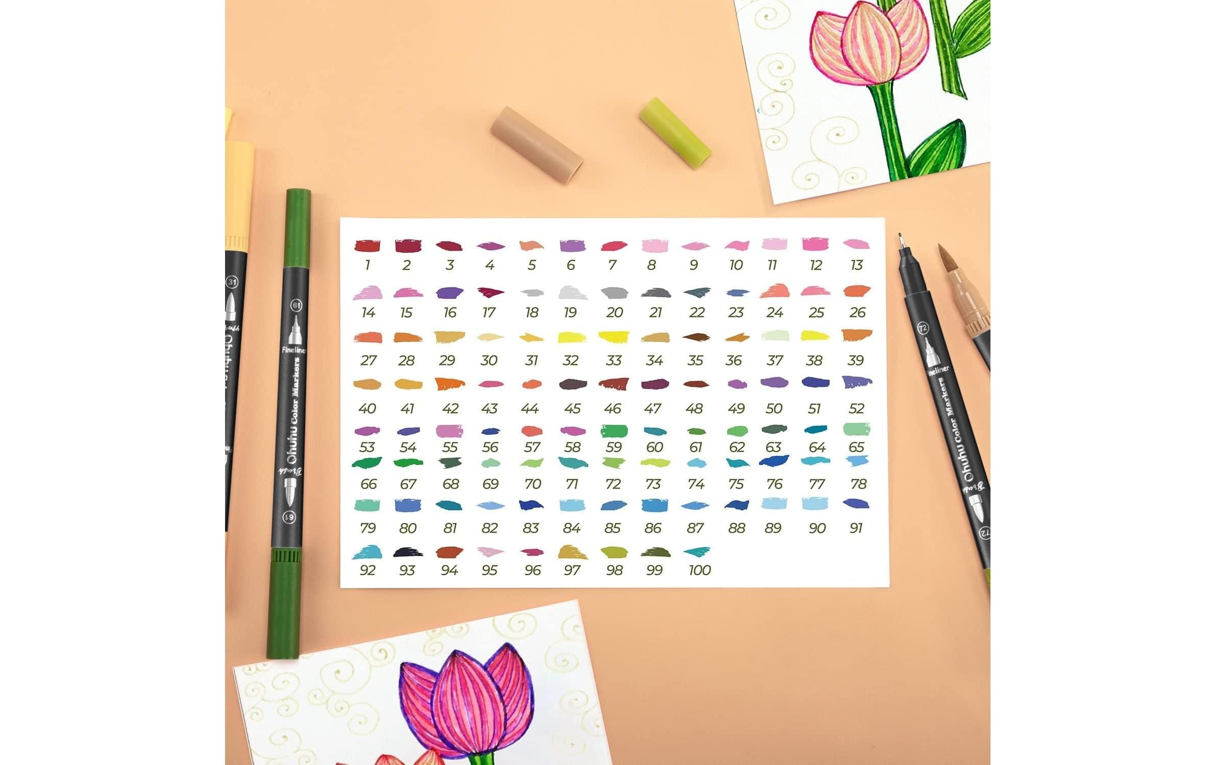   Fine-liner »Ohuhu Maui Serie (100 Stk.) BLA 100 Stück«