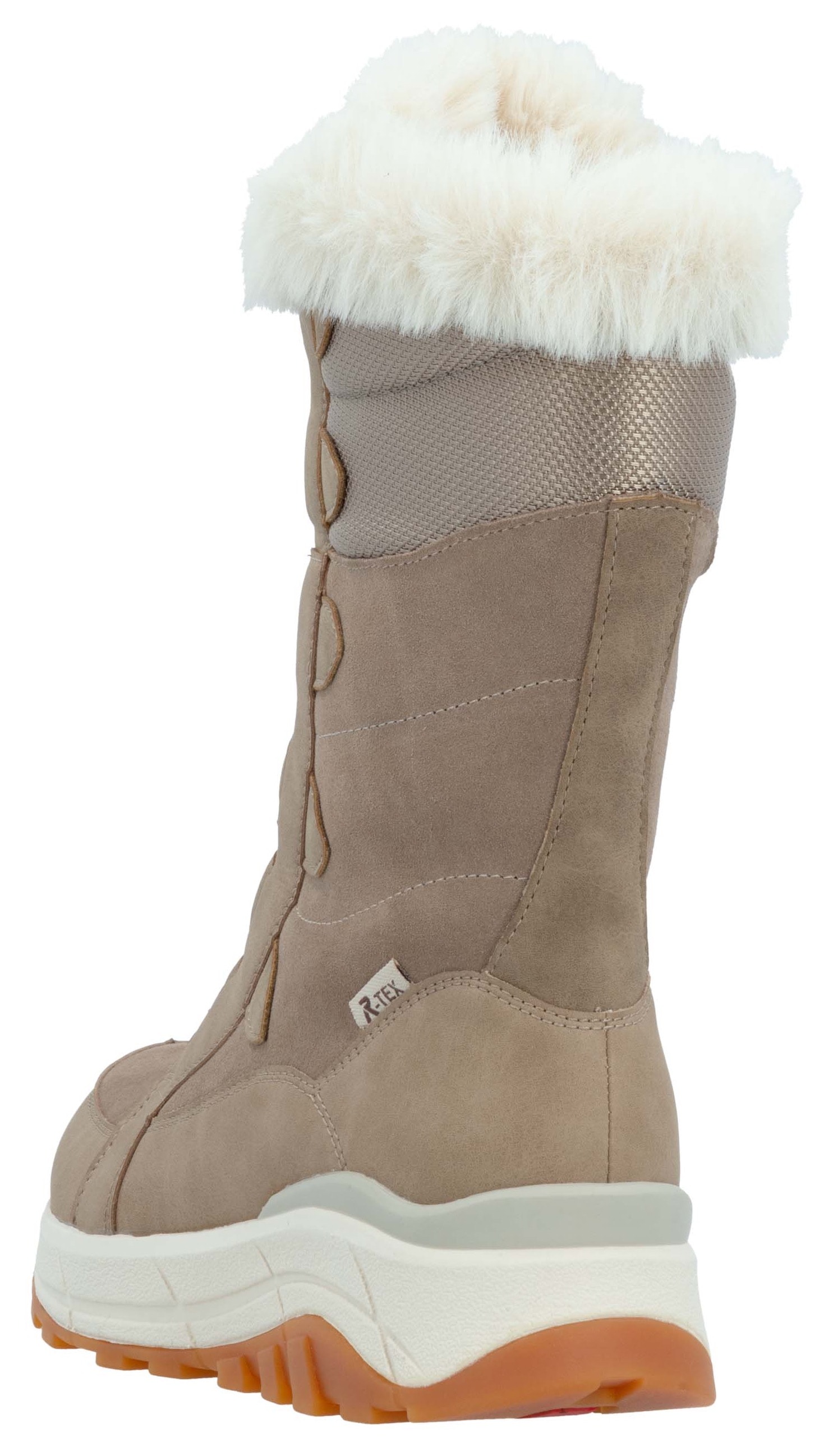 RIEKER Sport Winterboots  , Schneeboots, Winterboots mit Lammwollfutter, Fiber Grip Laufsohle