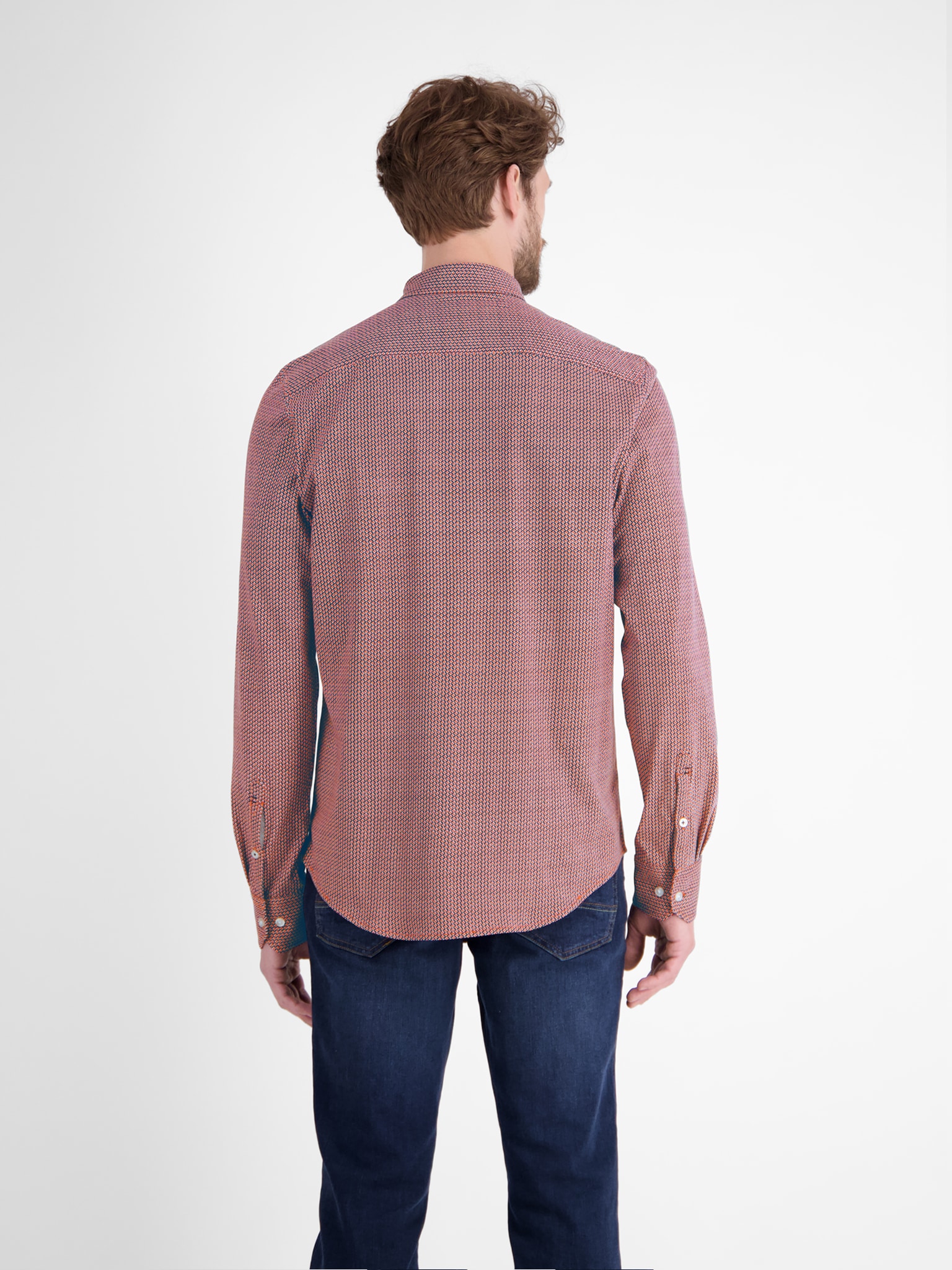 LERROS Chemise à manches longues mit Logo Stickerei