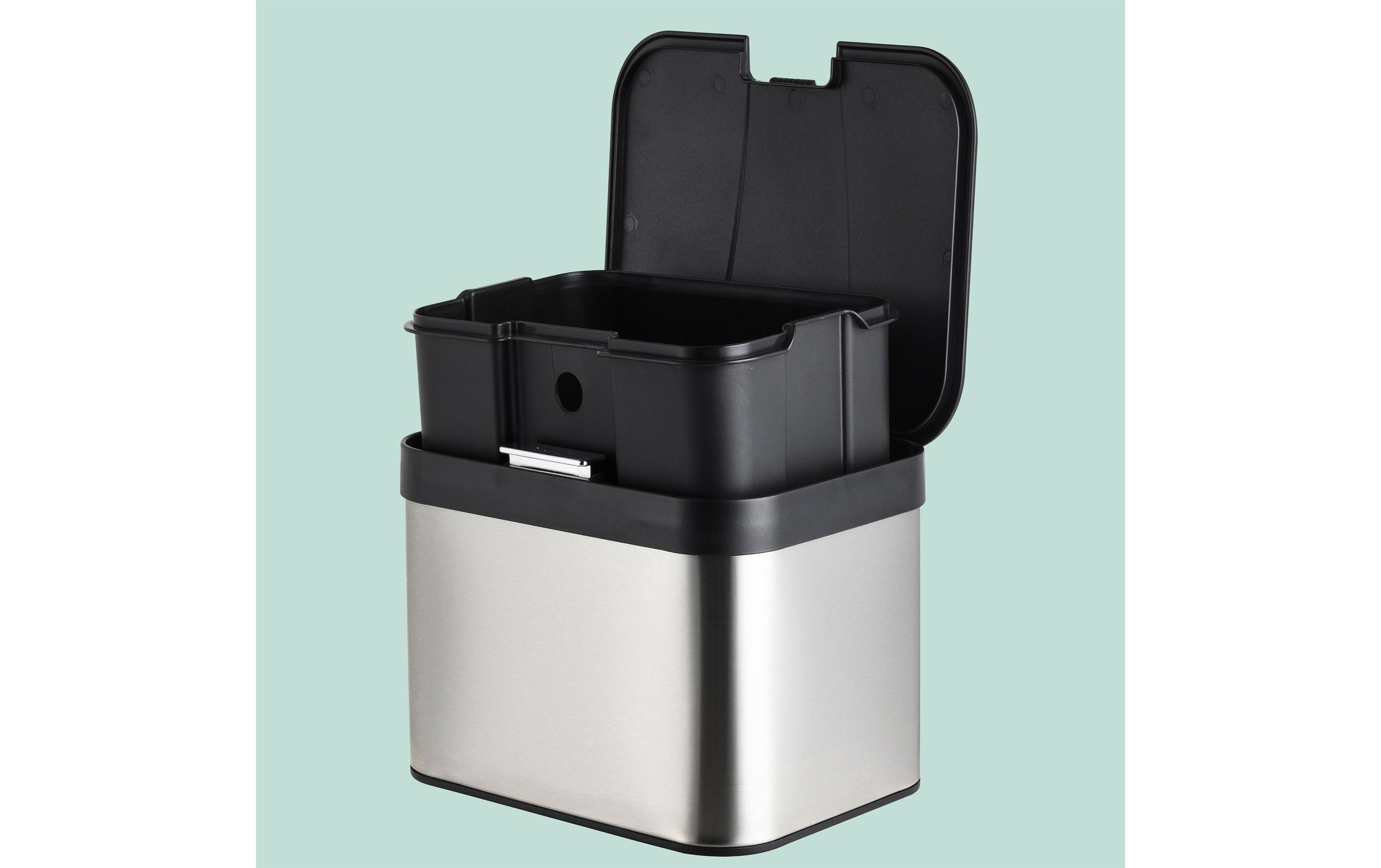 relaxdays Biomülleimer »4,5 l« 1 Behälter fingerprint proof, rutschfest