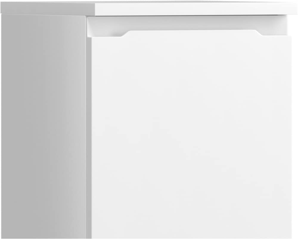 welltime Midischrank »CABO, gedämpfte Scharniere« matt weiss, griffloses Design, reversibel