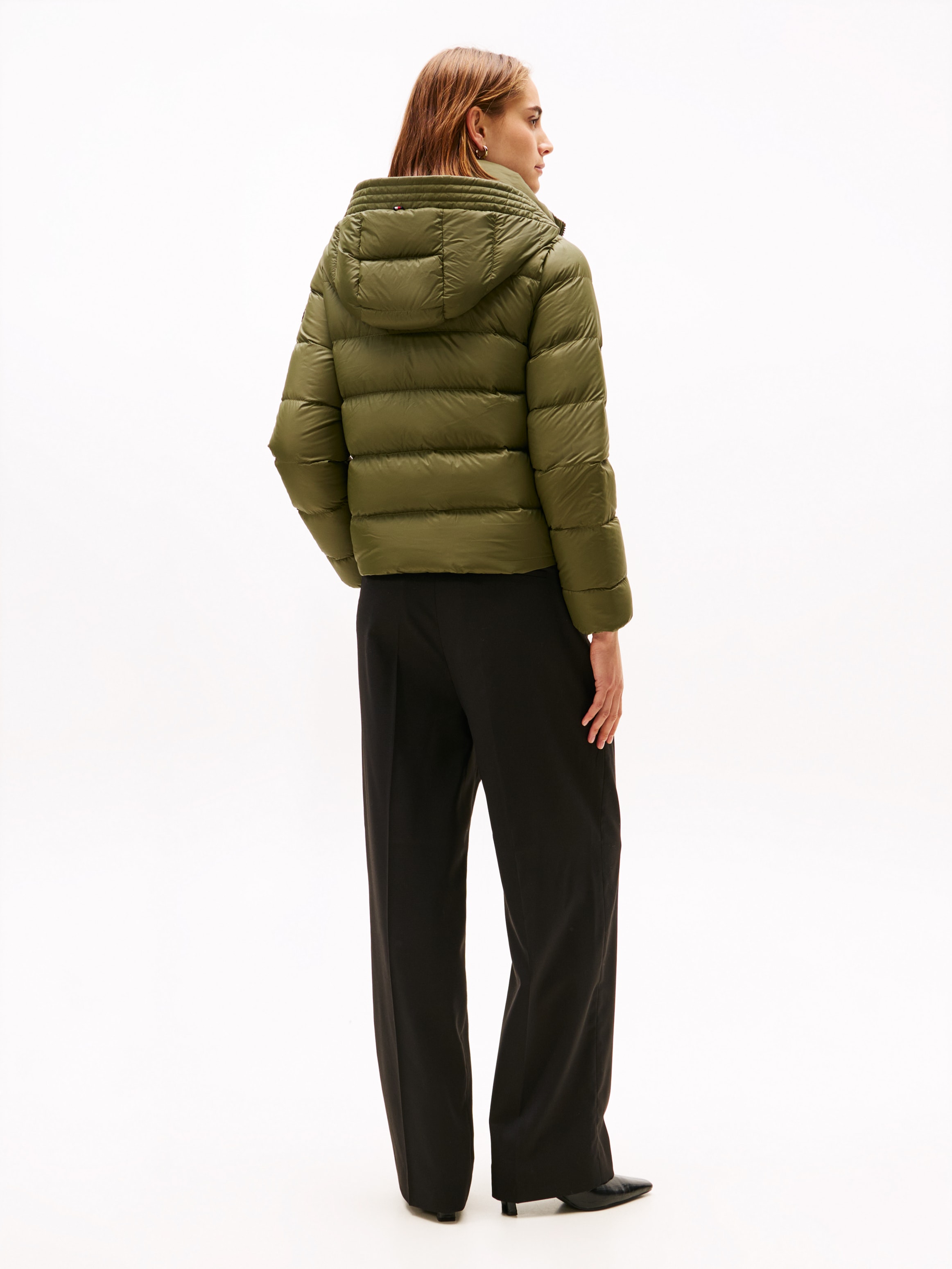 Tommy Hilfiger Veste matelassée »LW DOWN CASUAL JACKET« mit Kapuze mit Logoprägung