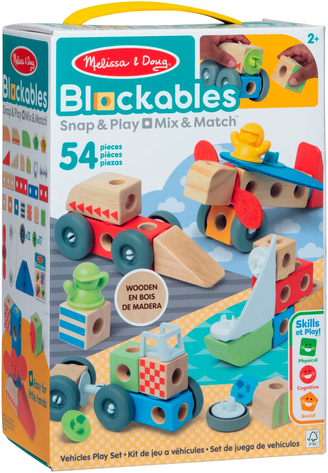 Spin Master Briques de jeu »Melissa & Doug Blockables Fahrzeuge«