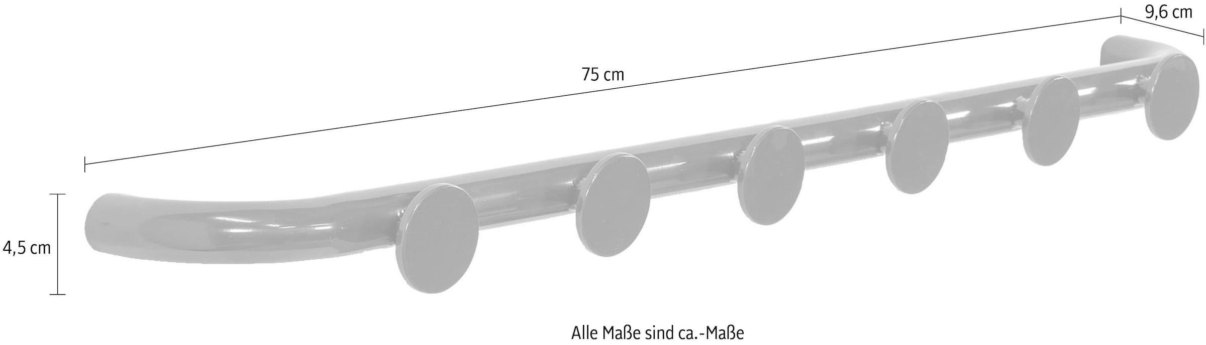 Spinder Design Barre de penderie »RETRO 6 Wandgarderobe«