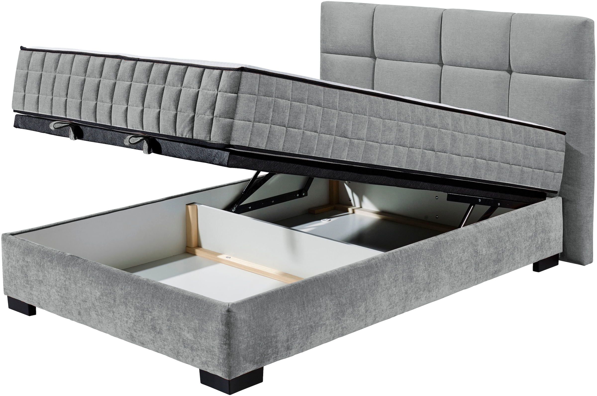 ED EXCITING DESIGN Lit de boxe »Nagol« avec coffre de lit, avec matelas réversible, disponible en différentes largeurs