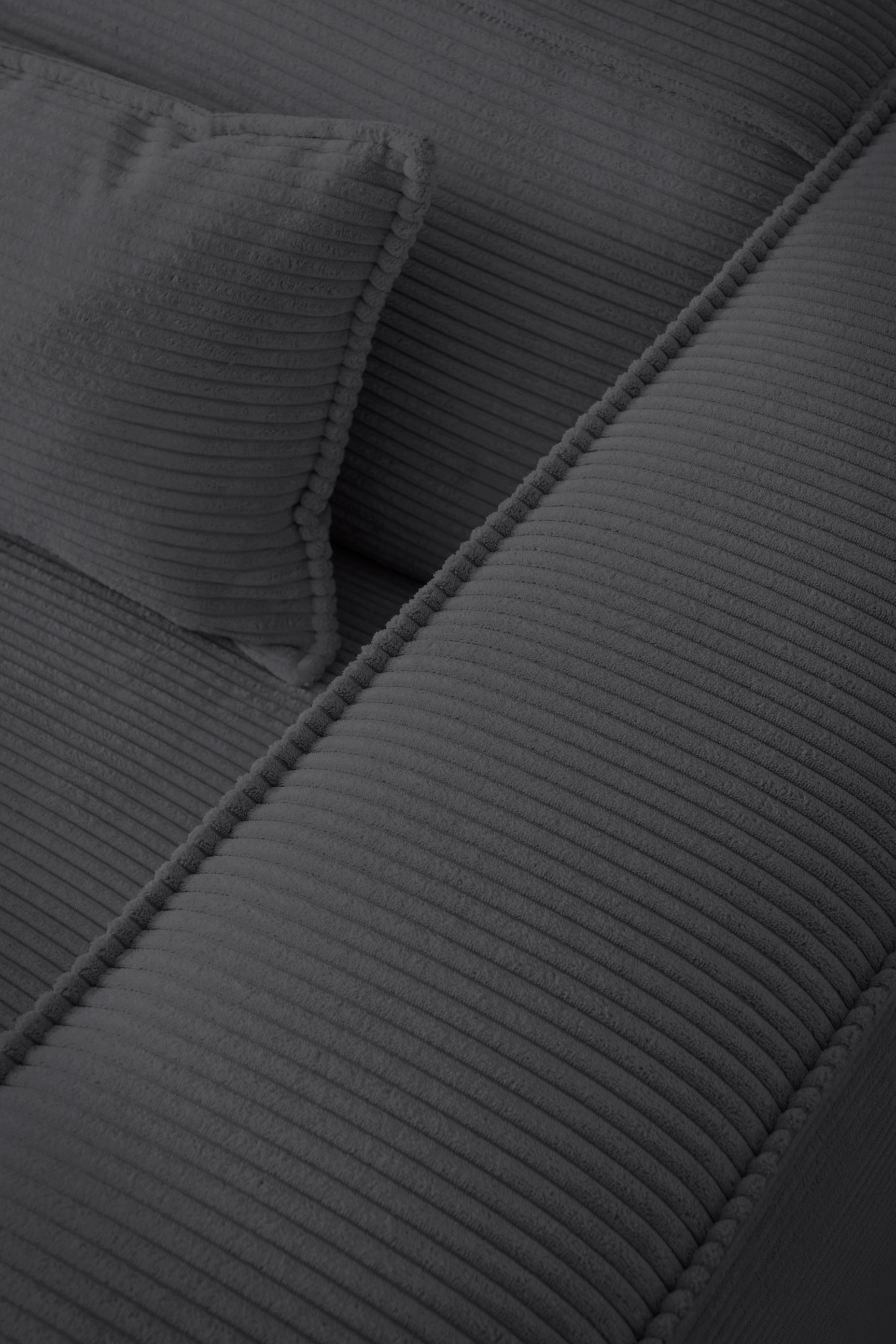 LeGer Home by Lena Gercke Canapé d'angle »PIARA XXL, L-Form, Schlaffunktion, Cord, Leinenoptik o. Strukturstoff« Hocker stellbar zum Schlafsofa (Krokodilverbinder), tiefe Sitzfläche