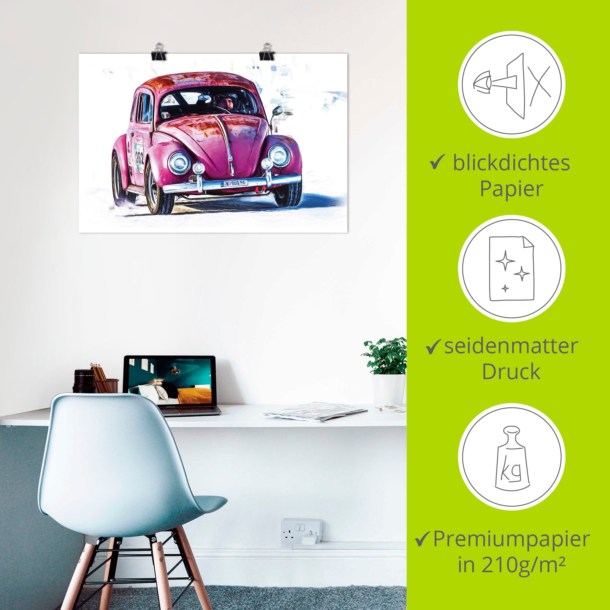 Artland Poster »Kleiner Flitzer« Auto 1 Stk. tlg. ohne Rahmen