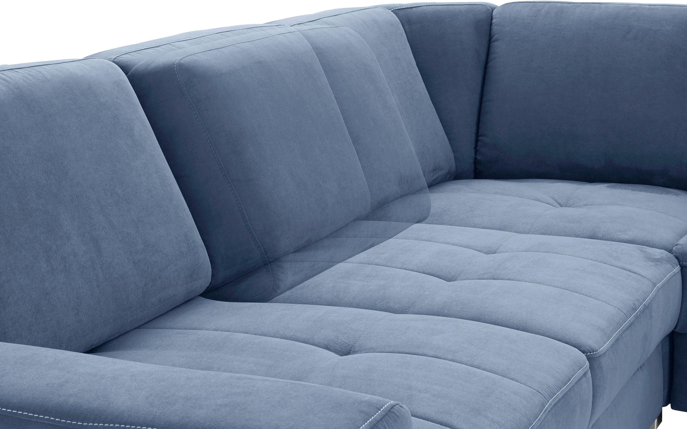 sit&more Canapé d'angle »Santorini L-Form« mit Federkern und Sitztiefenverstellung, wahlweise mit Bettfunktion